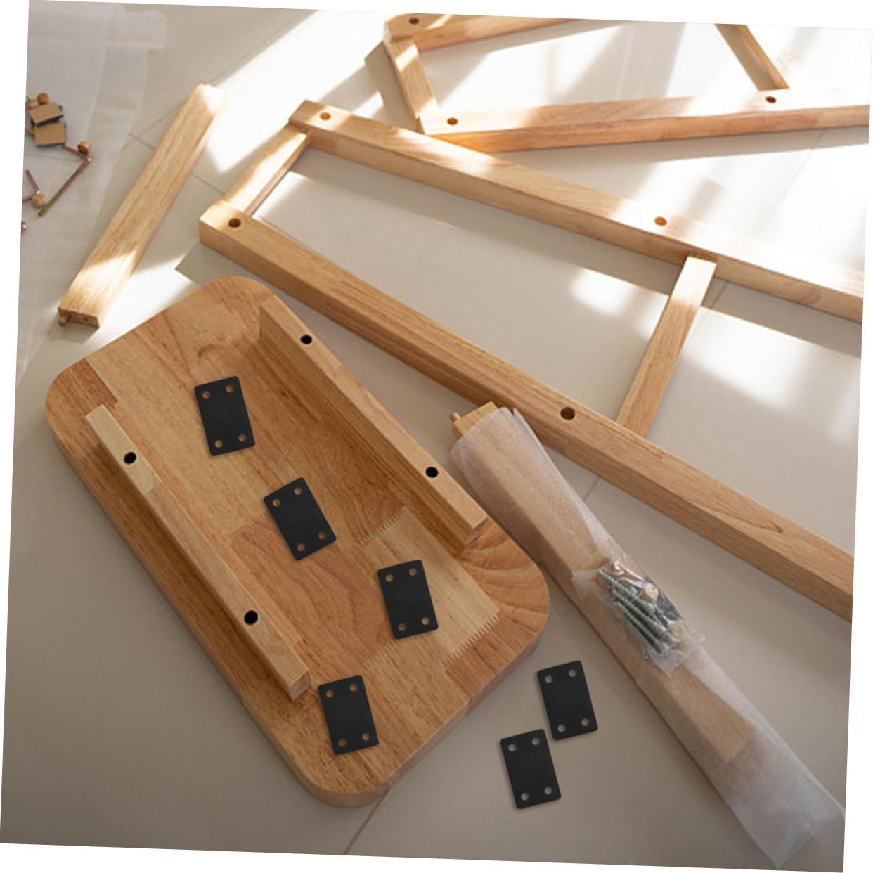 Sturdy 4-Hole Straight Plate for Wood