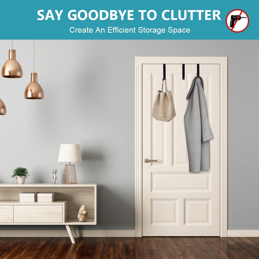 LindezaPremium Door Hangers6-Pack Storage Solution for Home Bathroom