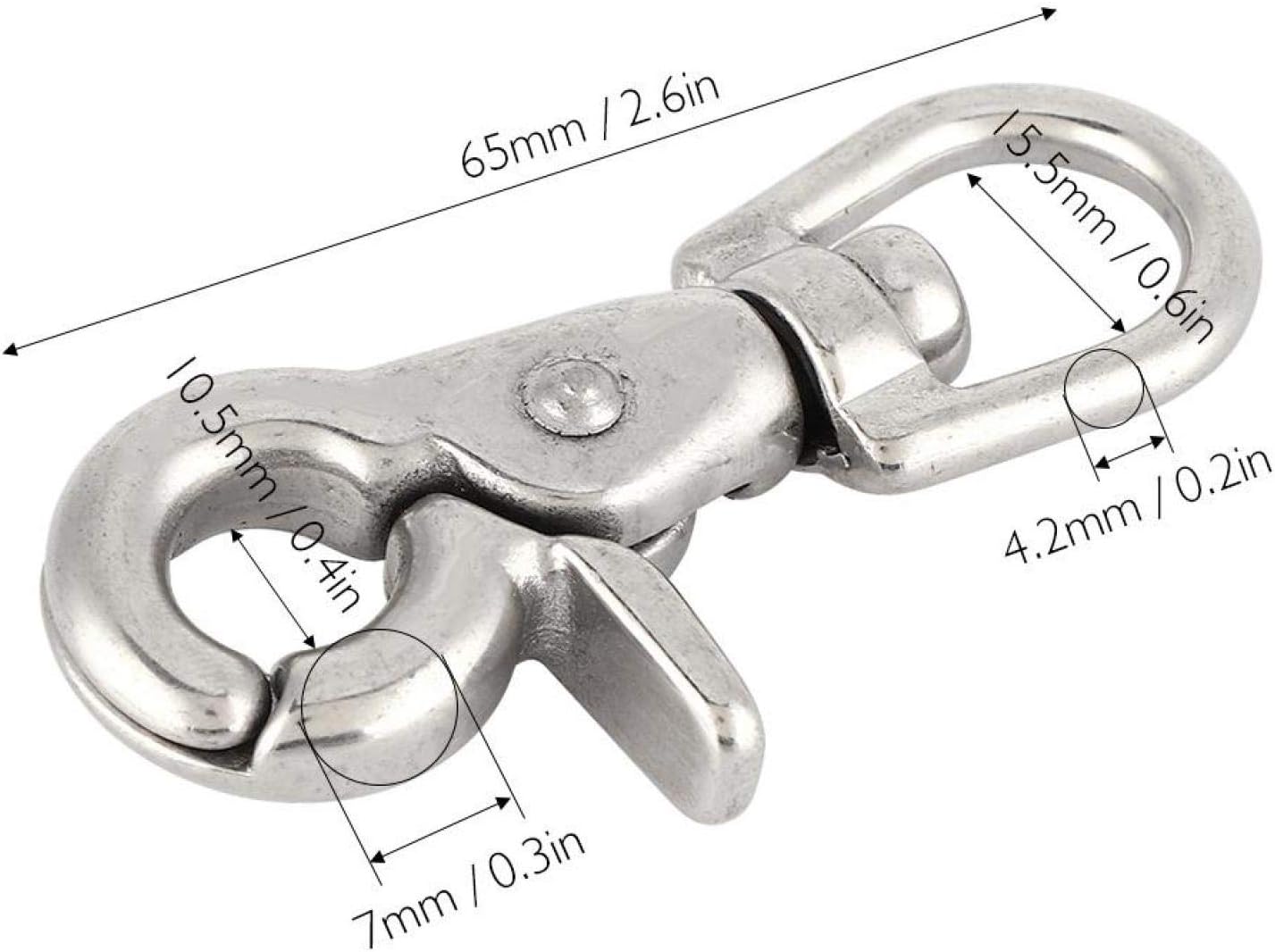 Perfectly Durable Stainless Steel Trigger Bolt Snap Clip Hook Set - Lightweight