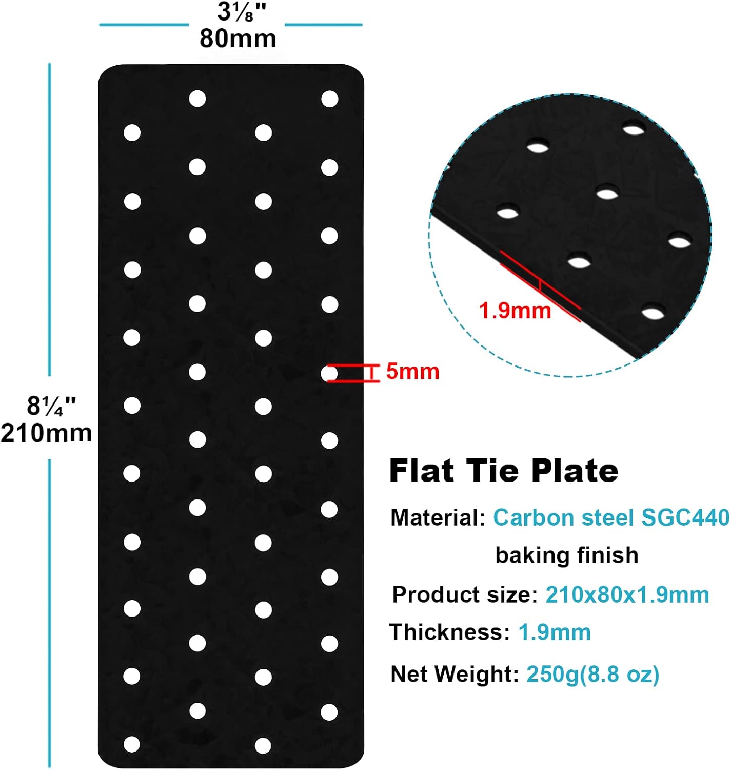 Durable Easy to Install 6PCS Tie Plate Bracket