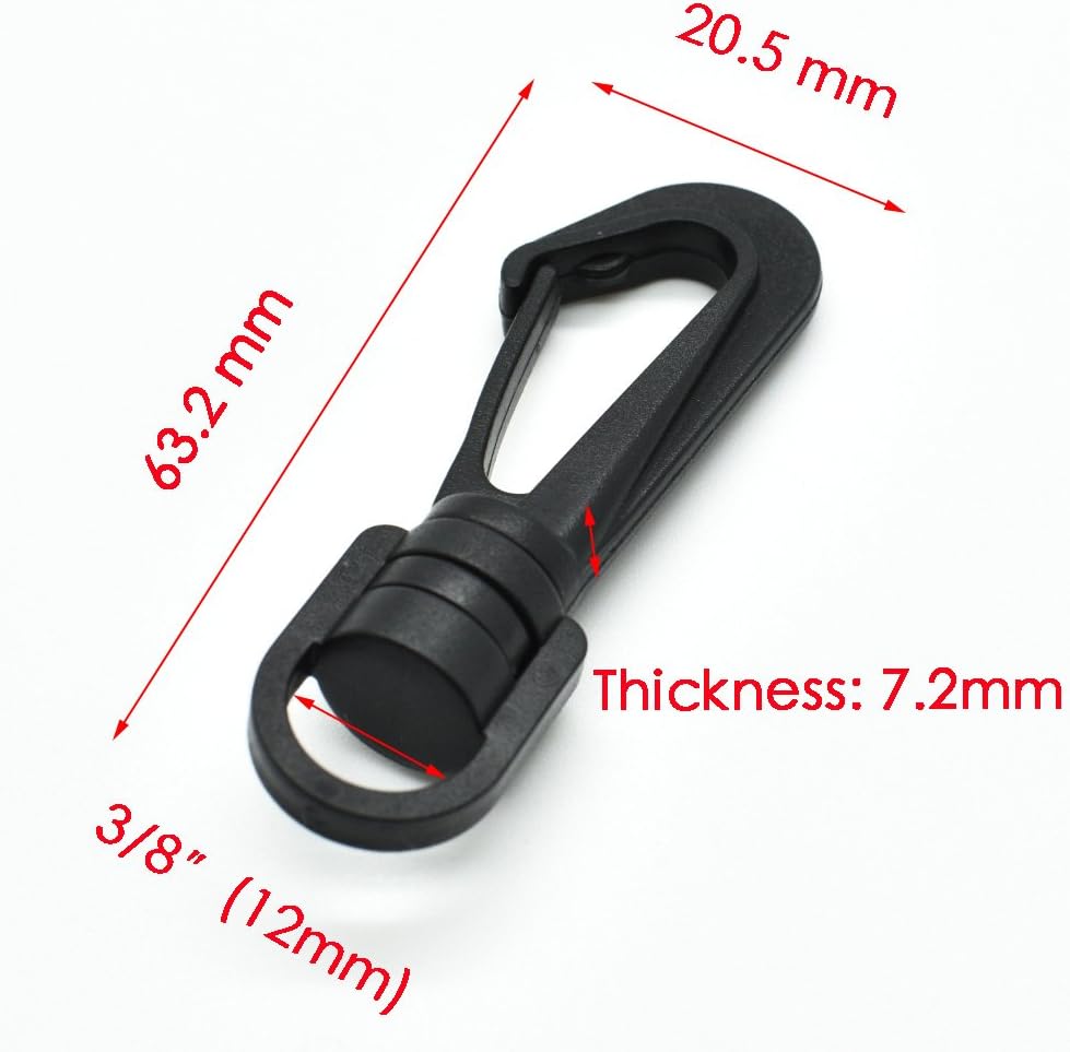Premium 50-Piece Plastic Swivel Snap Hook for Luggage Dog Chain