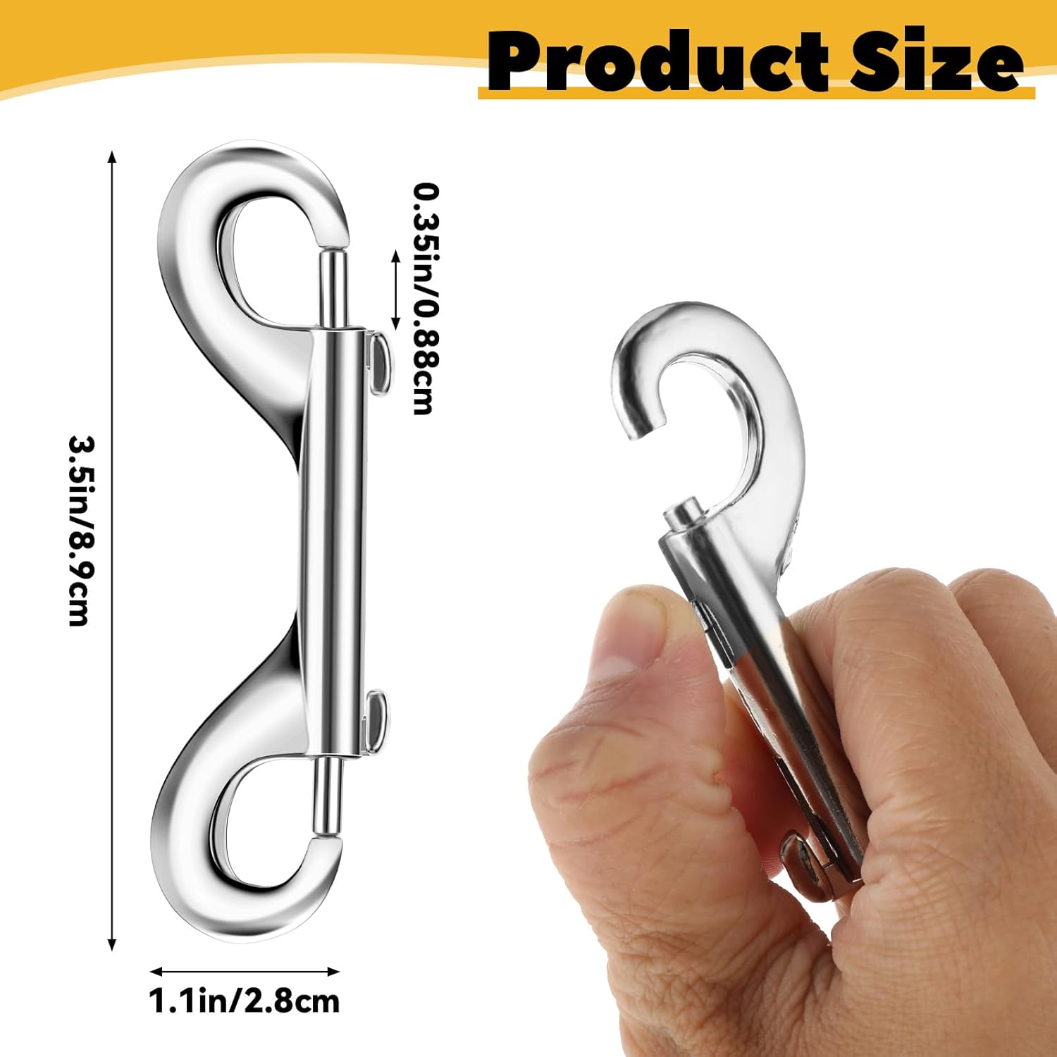 Double-Ended Metal Snap Hooks for Secure Pet Leash Farm Use