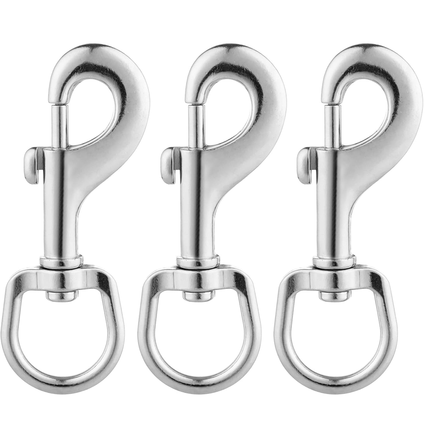 ZORUNNA Swivel Bolt Snap Hooks 3-Pack 220Lbs