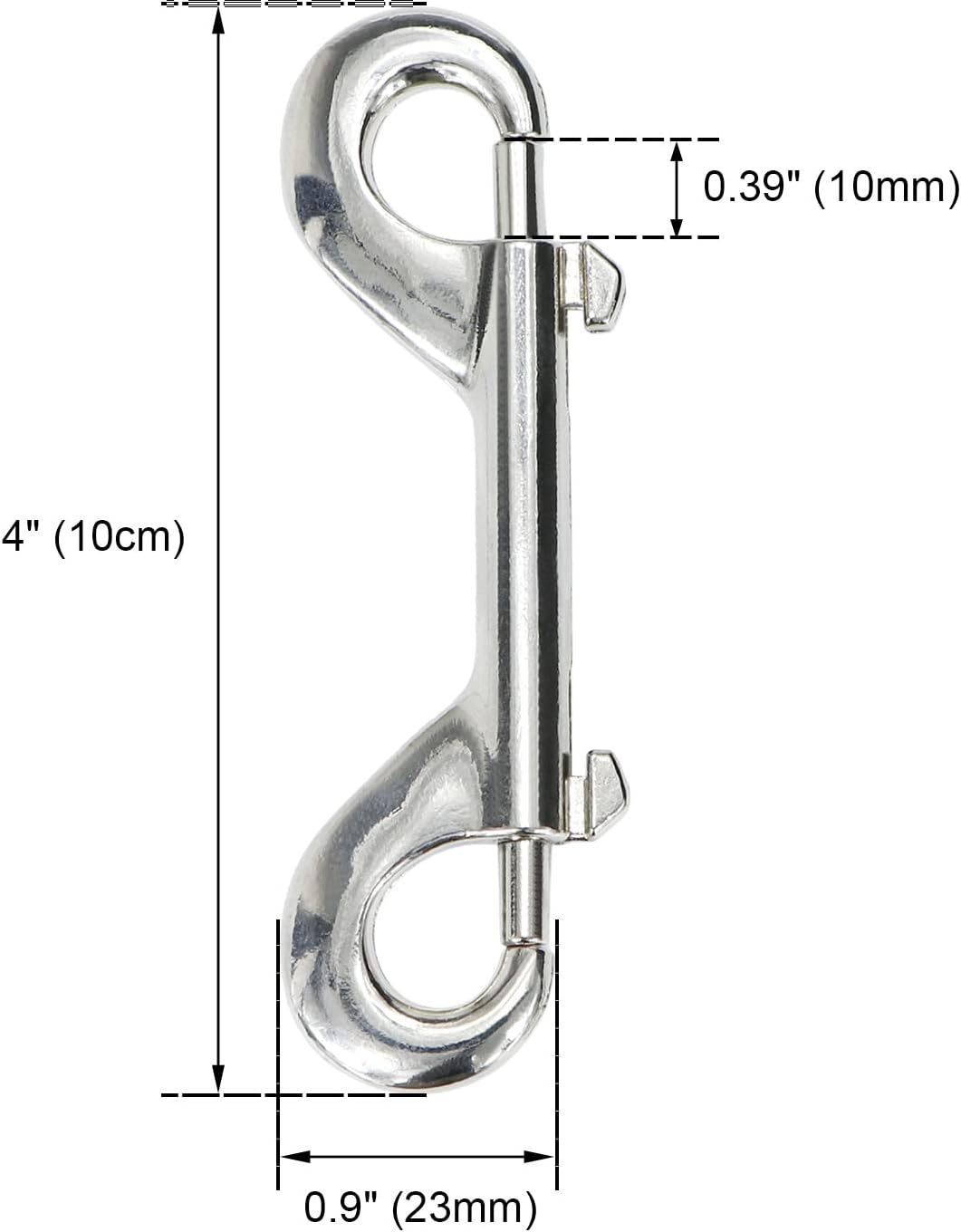 Wontee 4 Inch Bolt Snap Trigger Chain Diving Clips 20 Pack
