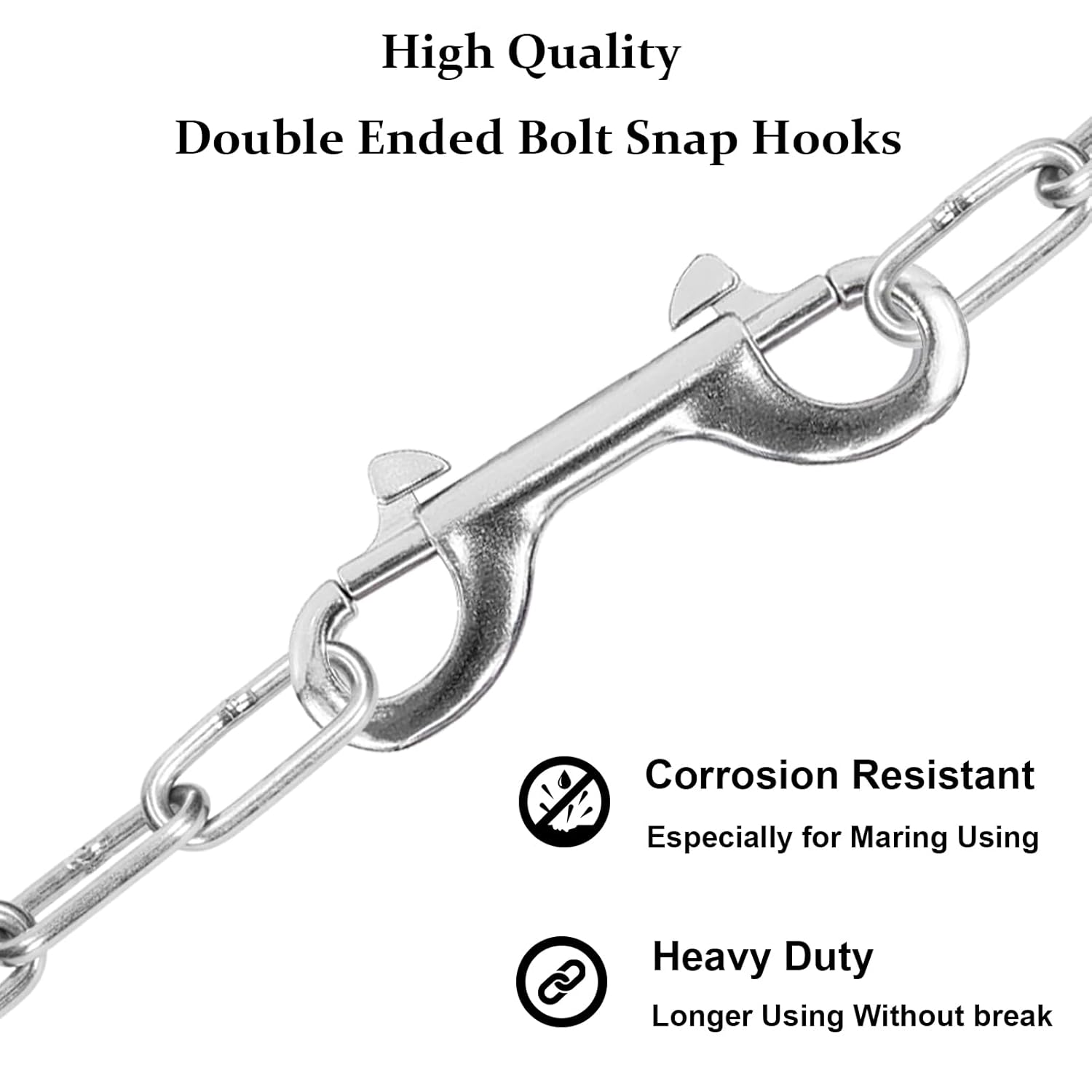 Pulado mecnicos double-ended bolt snap hooks stainless steel industrial applications