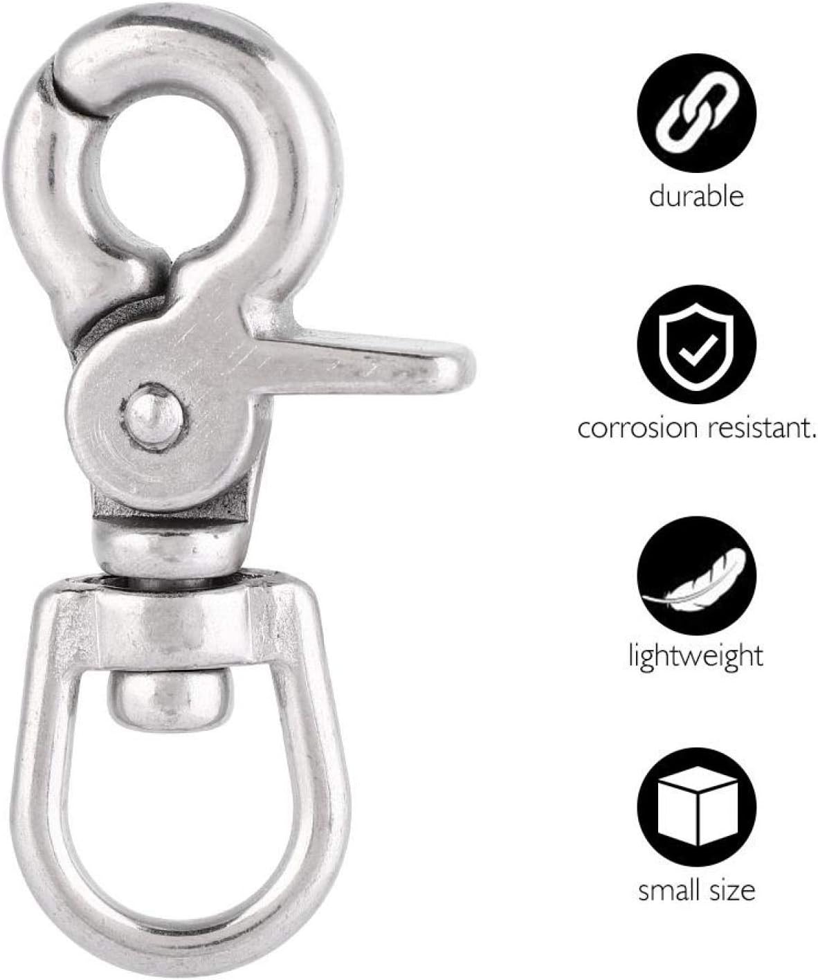 Perfectly Durable Stainless Steel Trigger Bolt Snap Clip Hook Set - Lightweight