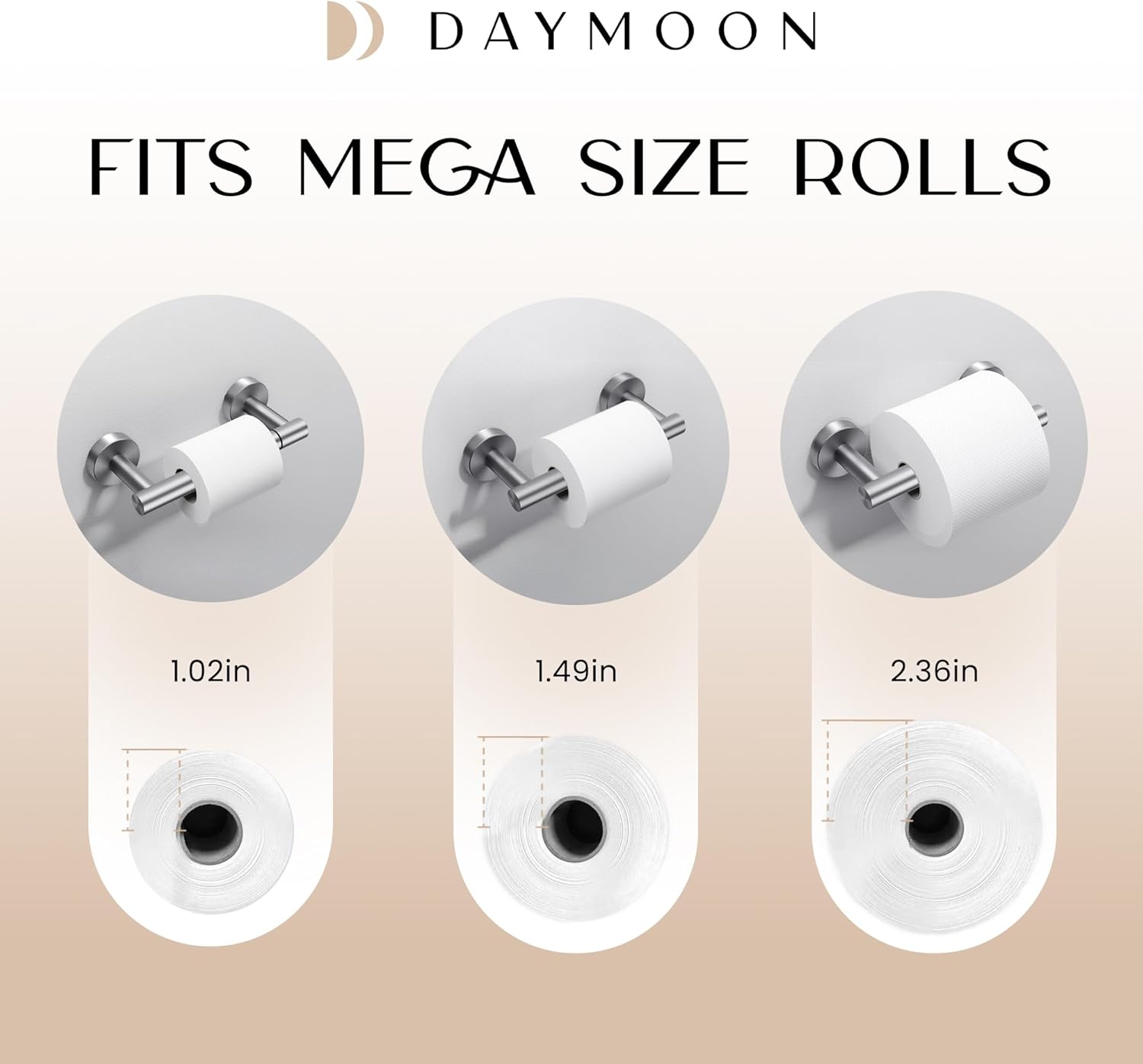 Day Moon Designs Brushed Nickel Toilet Paper Holder