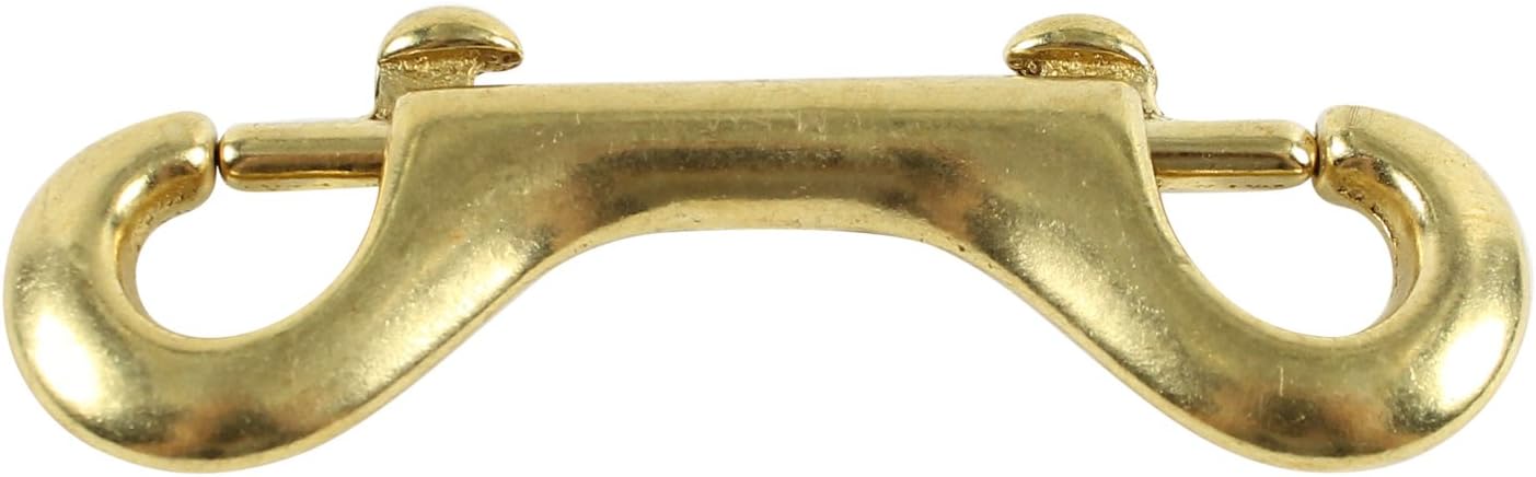 VP Leather Double-Ended Brass Snap Hook Clip