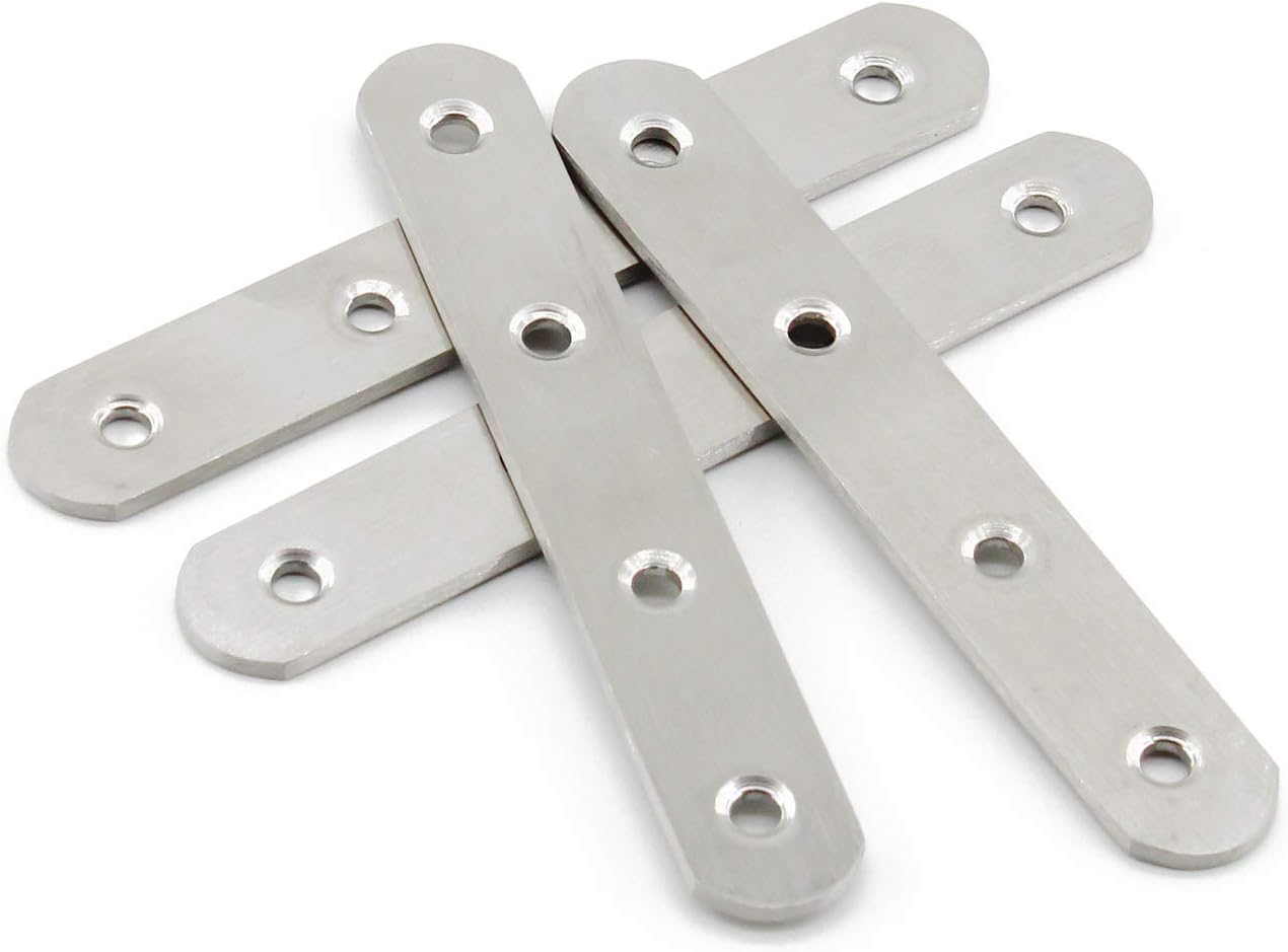 Sturdy Flat Mending Plate Set for Wood