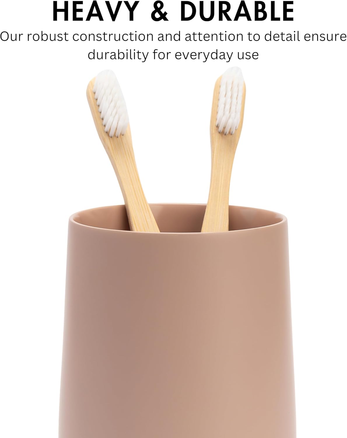 Durable Matte Dusty PinkMauve Toothbrush Toothpaste Organizer