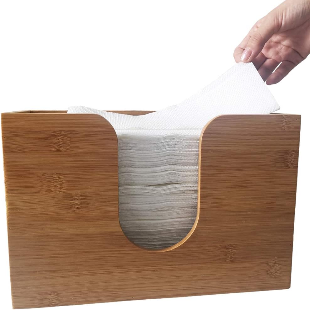 Eco-Friendly Bamboo Wall-Mounted Paper Towel Dispenser