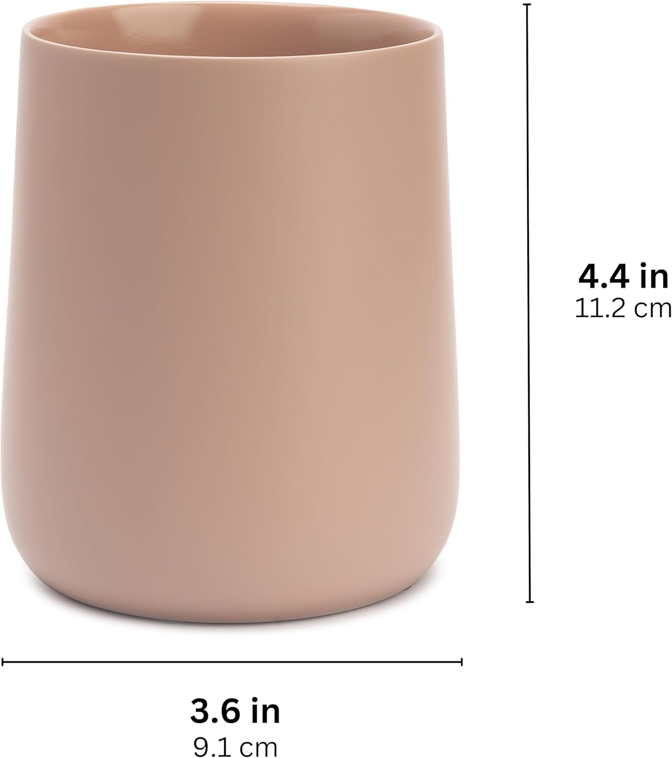 Durable Matte Dusty PinkMauve Toothbrush Toothpaste Organizer