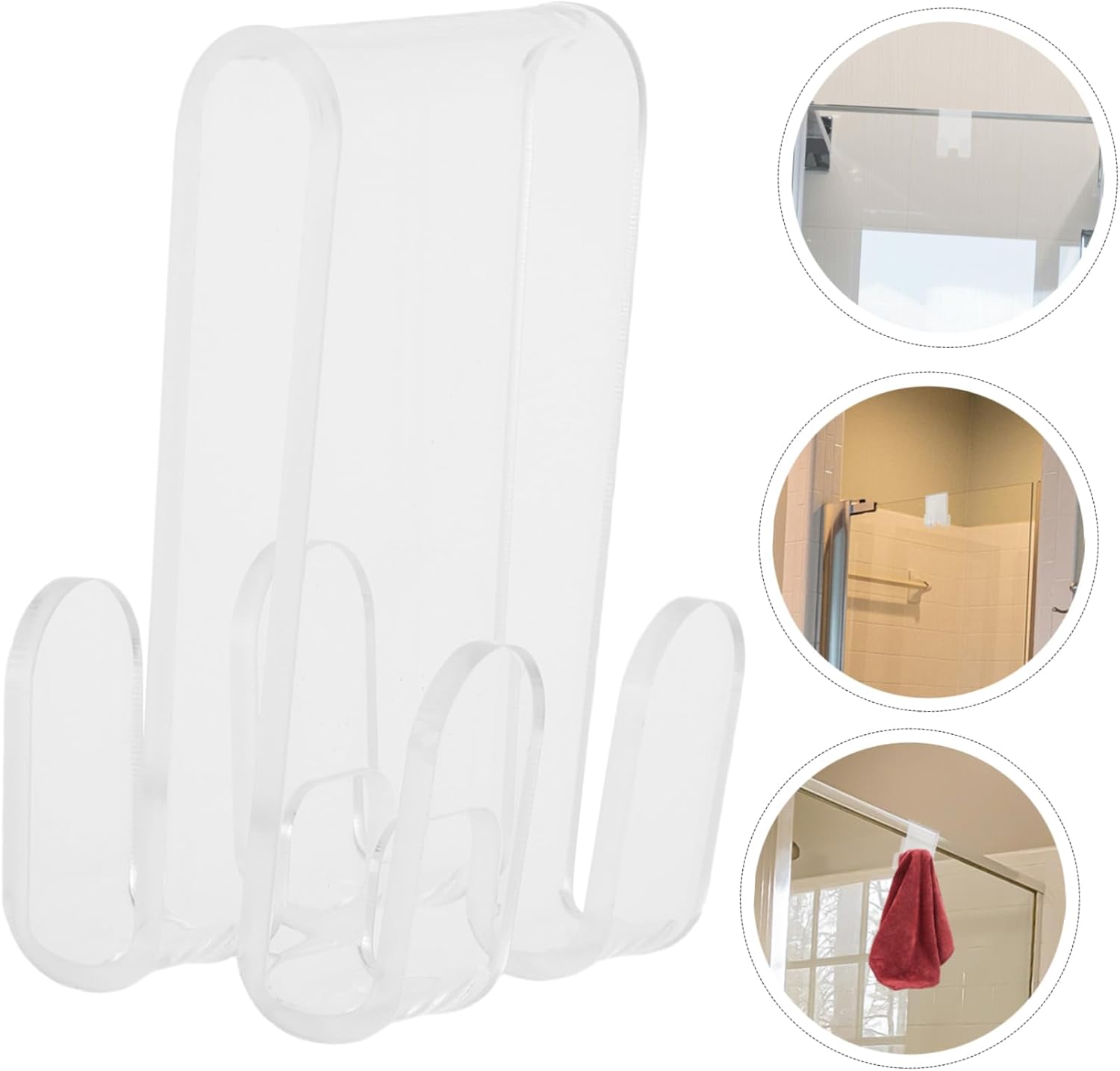 Zerodeko Frameless Glass Shower Door Towel Hooks No Drill Installion