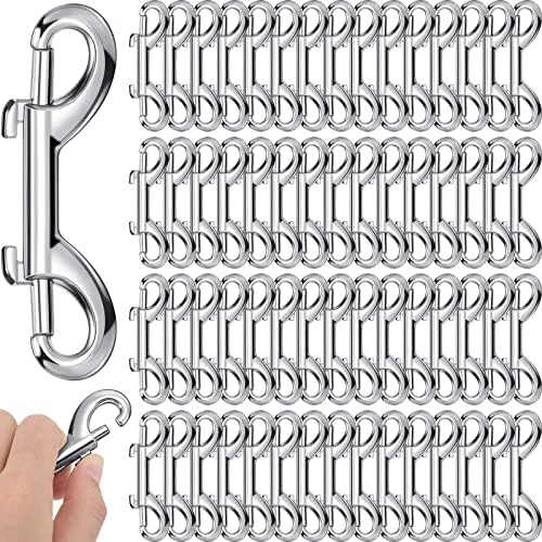 Therwen 60 Pcs Double Ended Snap Hooks 35 Inch Heavy Duty Bolt Snaps