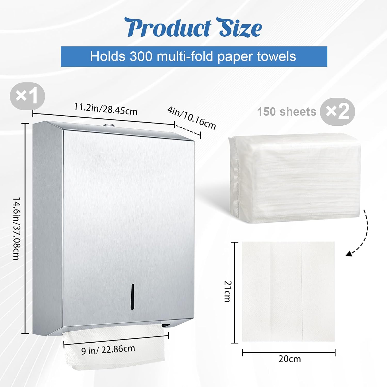 Premium Stainless Steel Towel Dispenser for Commercial Use