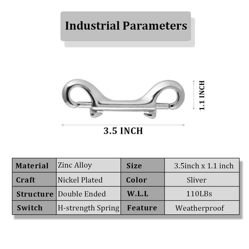 Double-Ended Bolt Snap Hook Set for Heavy Duty Use