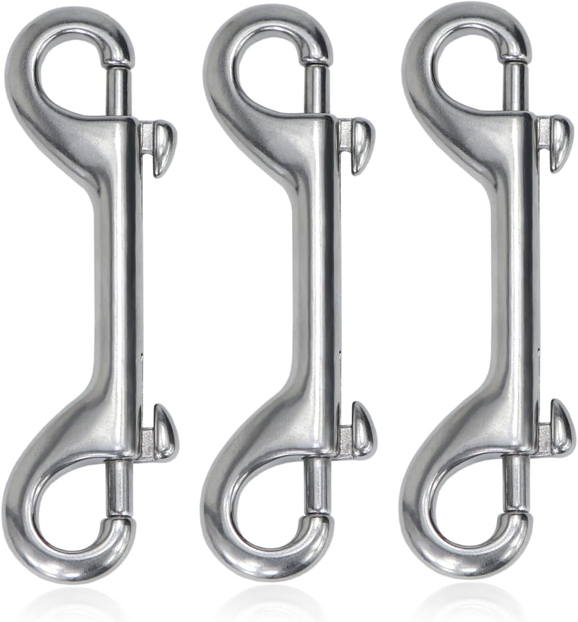 Wontee Double Ended Bolt Snaps 316 Stainless Steel 3 Pack
