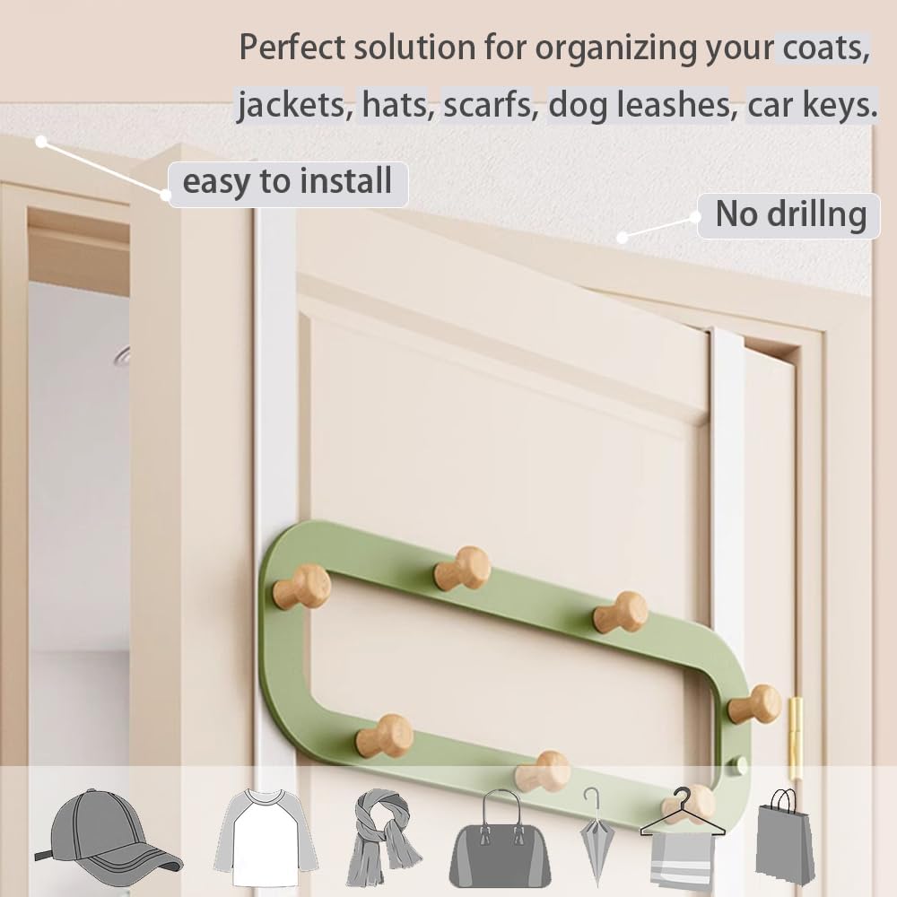 14-Piece Indoor Door Hanger Hook Rack