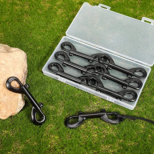 Ferraycle Double-Ended 8-Piece Black Zinc Alloy Snap Clips