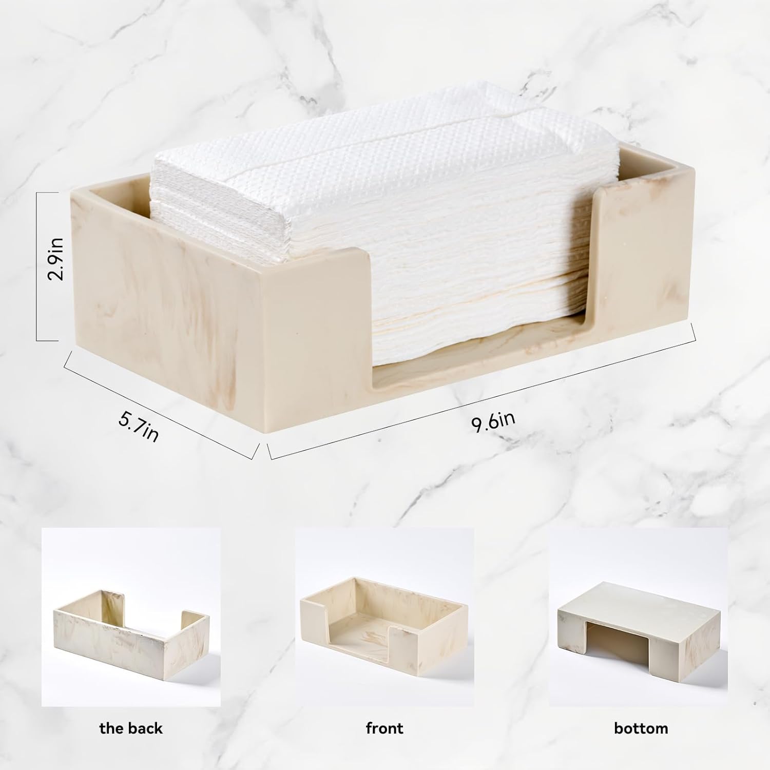 Marble Beige Napkin Holder