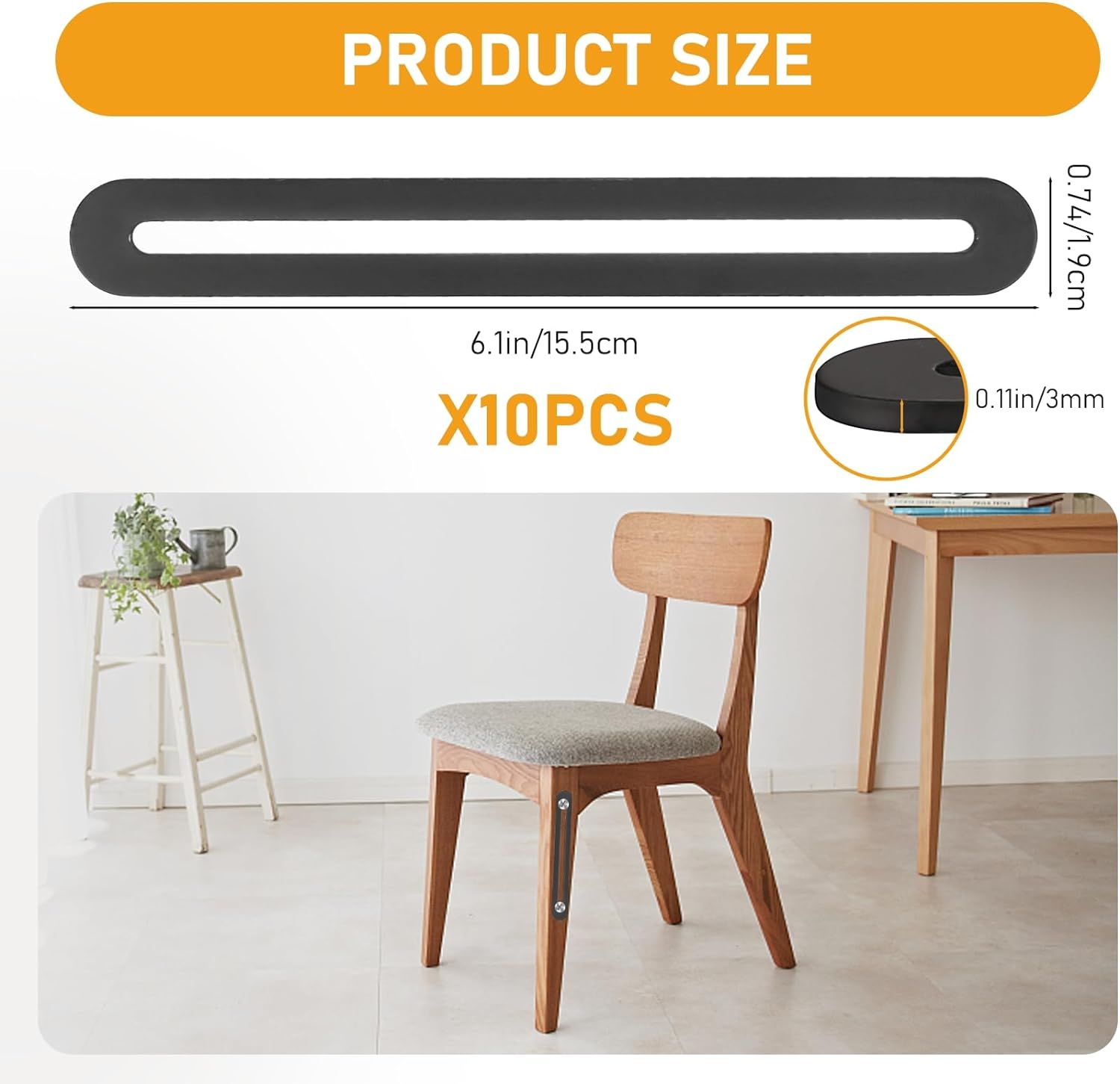 Adjustable Flat Mending Plate with 10PCS Single Slot Holes
