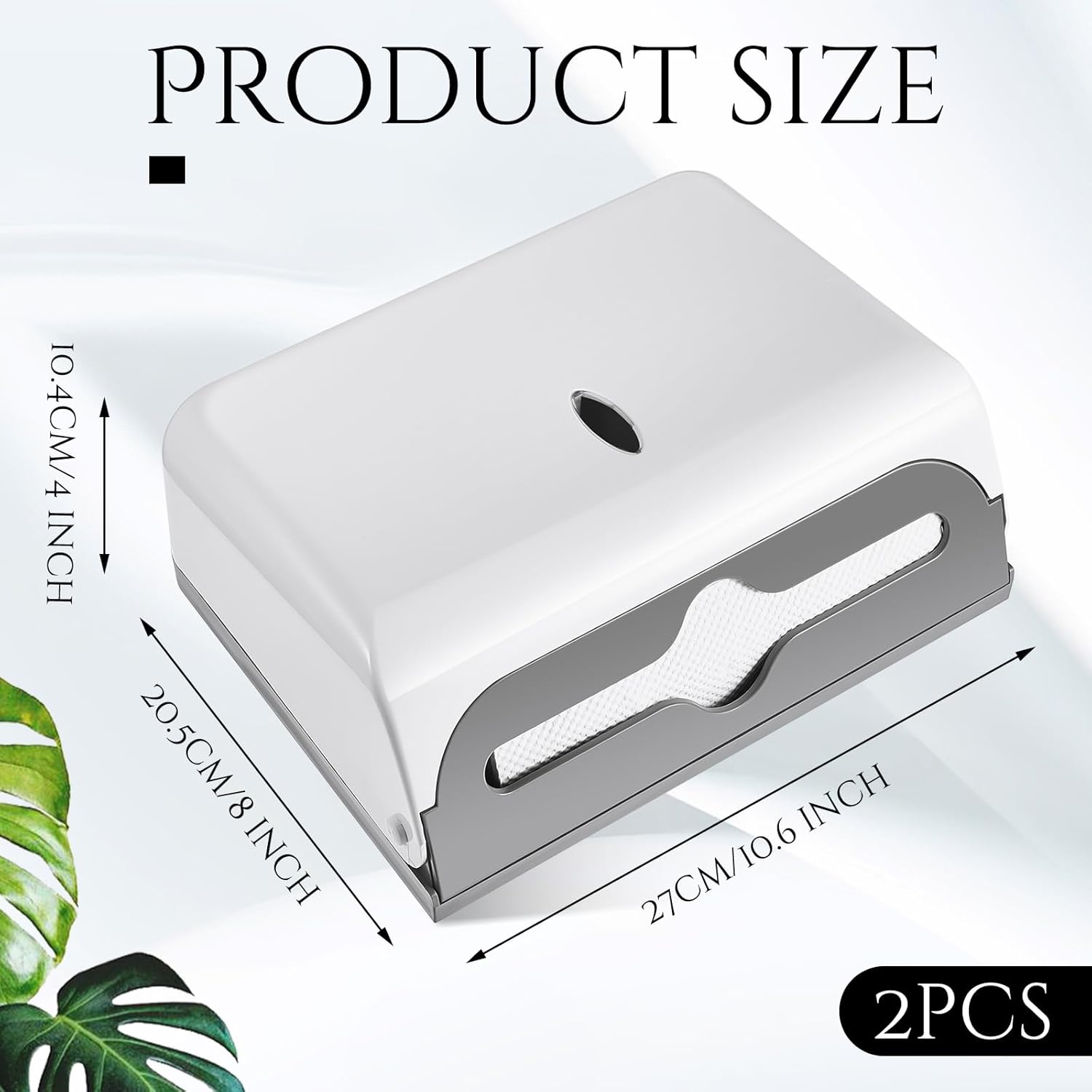 Yaomiao 2 Pcs Wall Mount Paper Towel Dispenser No Drilling Commercial