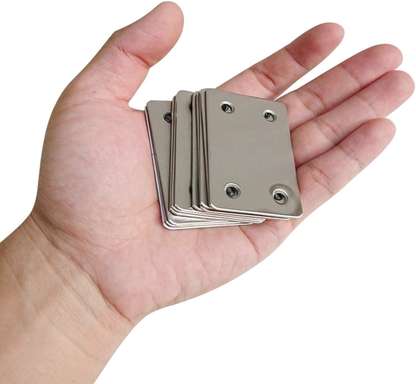 Hulless 24 x 15 Inch Metal Flat Straight Brace Bracket 12 Pcs