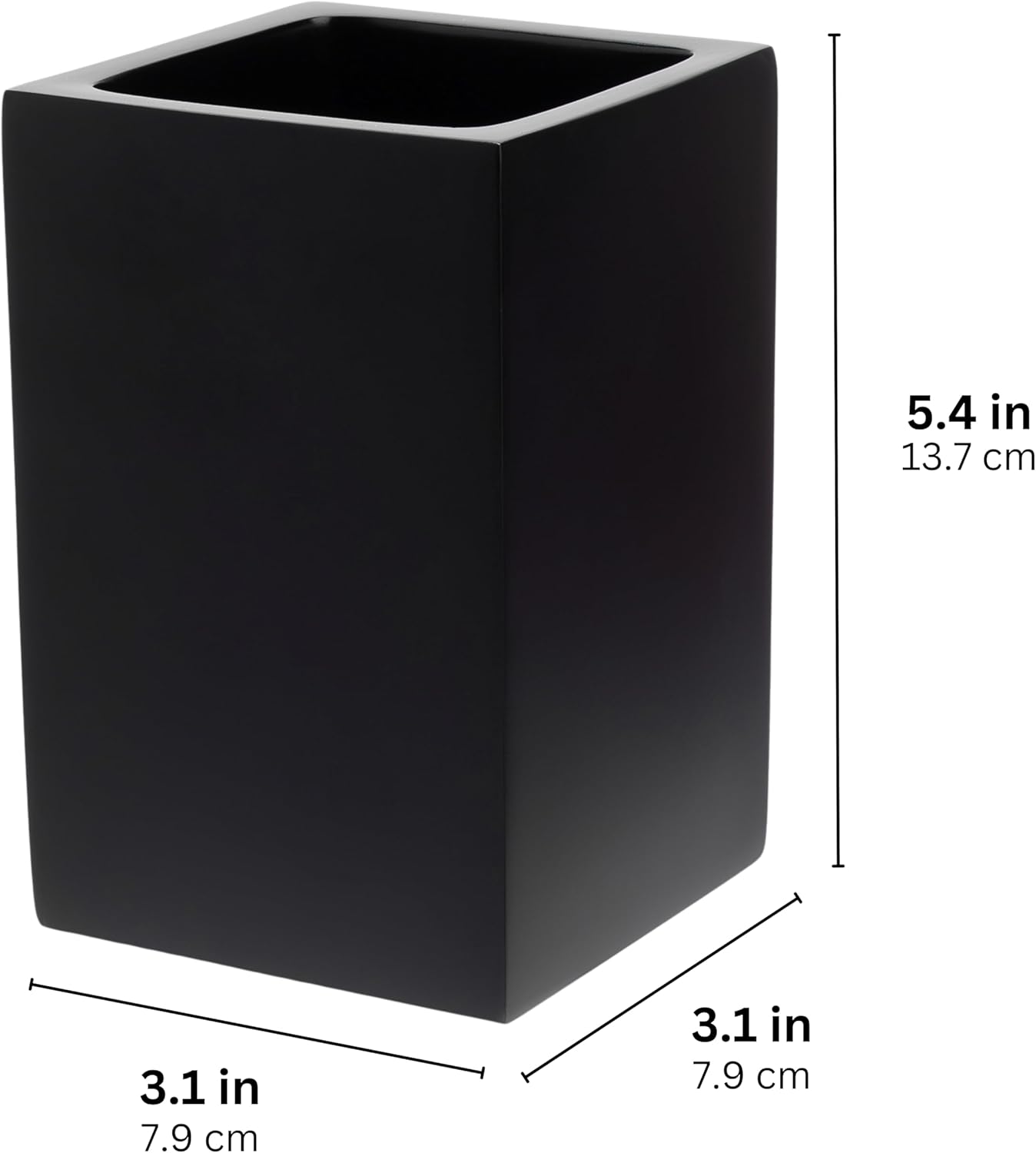 Matte Black Toothbrush and Toothpaste Holder for Bathroom Vanity and Countertop