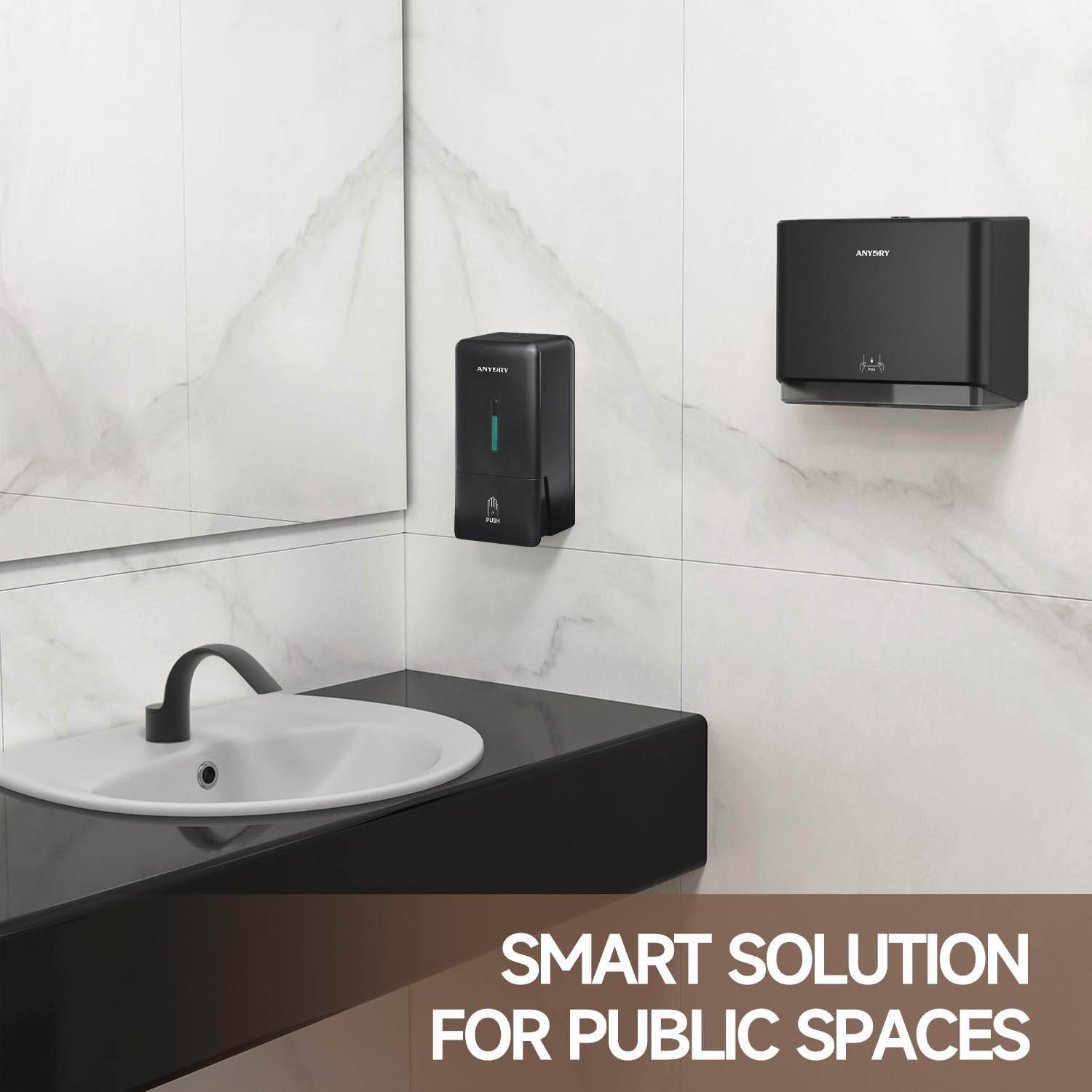 200 Sheet Wall Mounted Paper Towel Dispenser Black