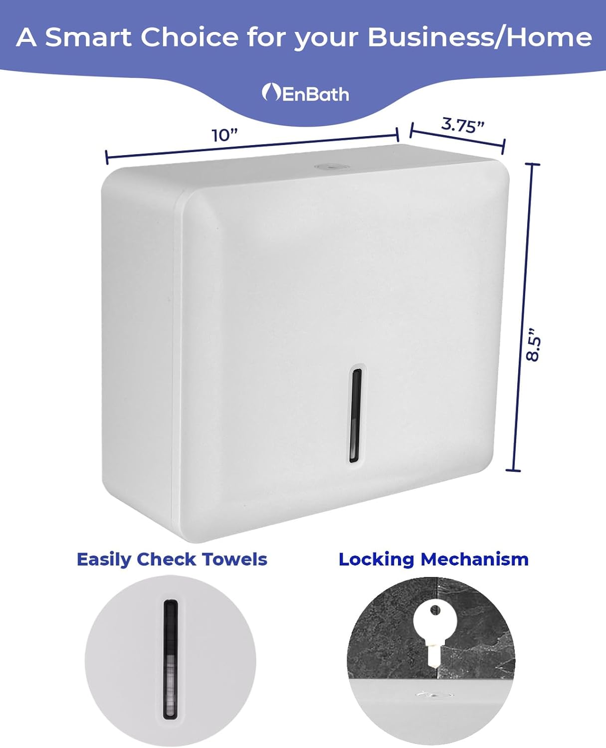 EnBath Wall-Mounted Folded Towel Dispenser