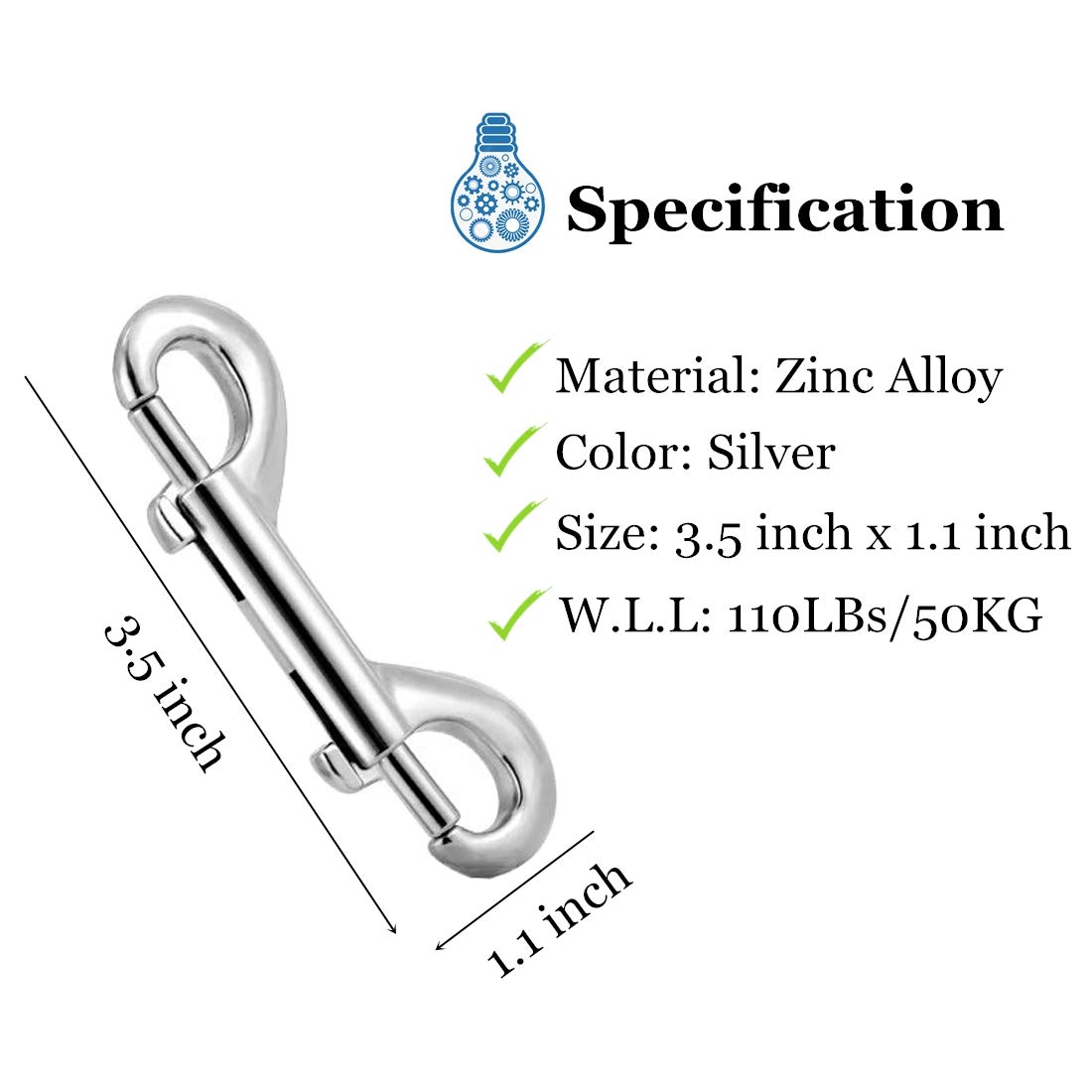 Strong Double-Ended Bolt Snaps