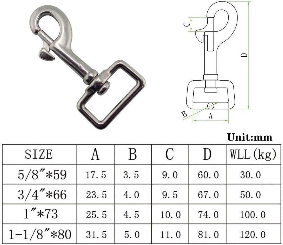 NRCXRC Single-Ended Scuba Bolt Snap