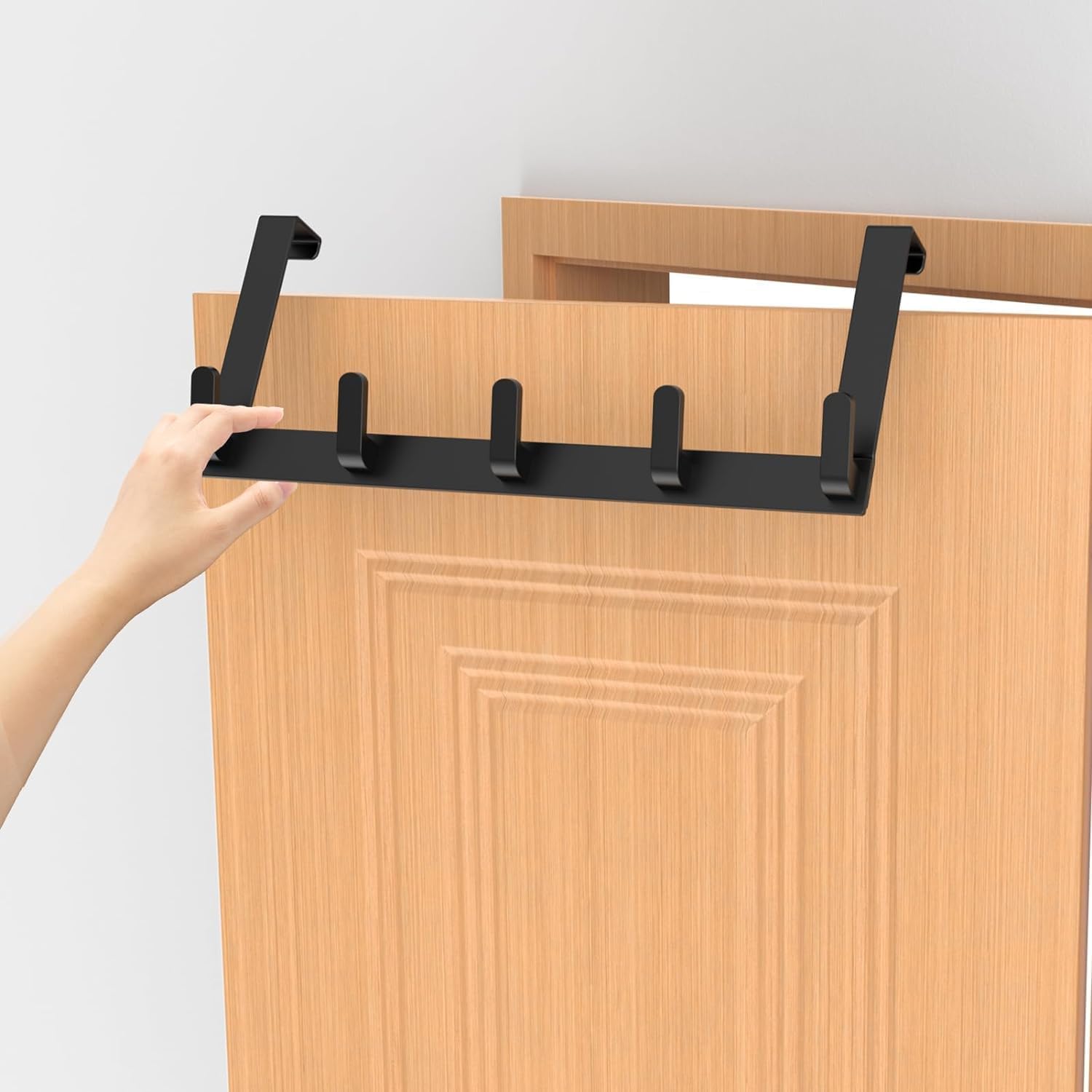 Over-the-Door Coats Rack Hanger Black