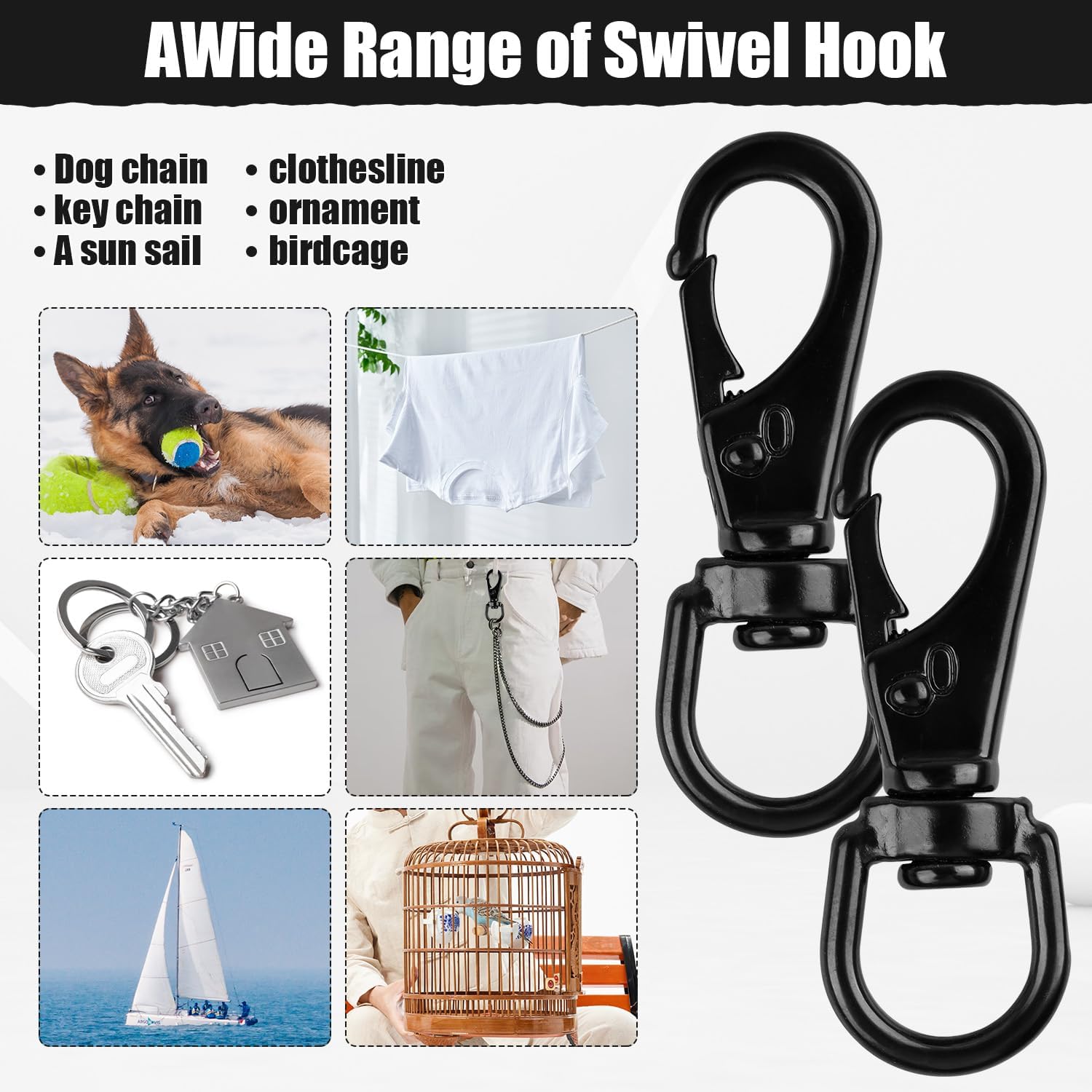 Durable 5-Pack Spring Clips