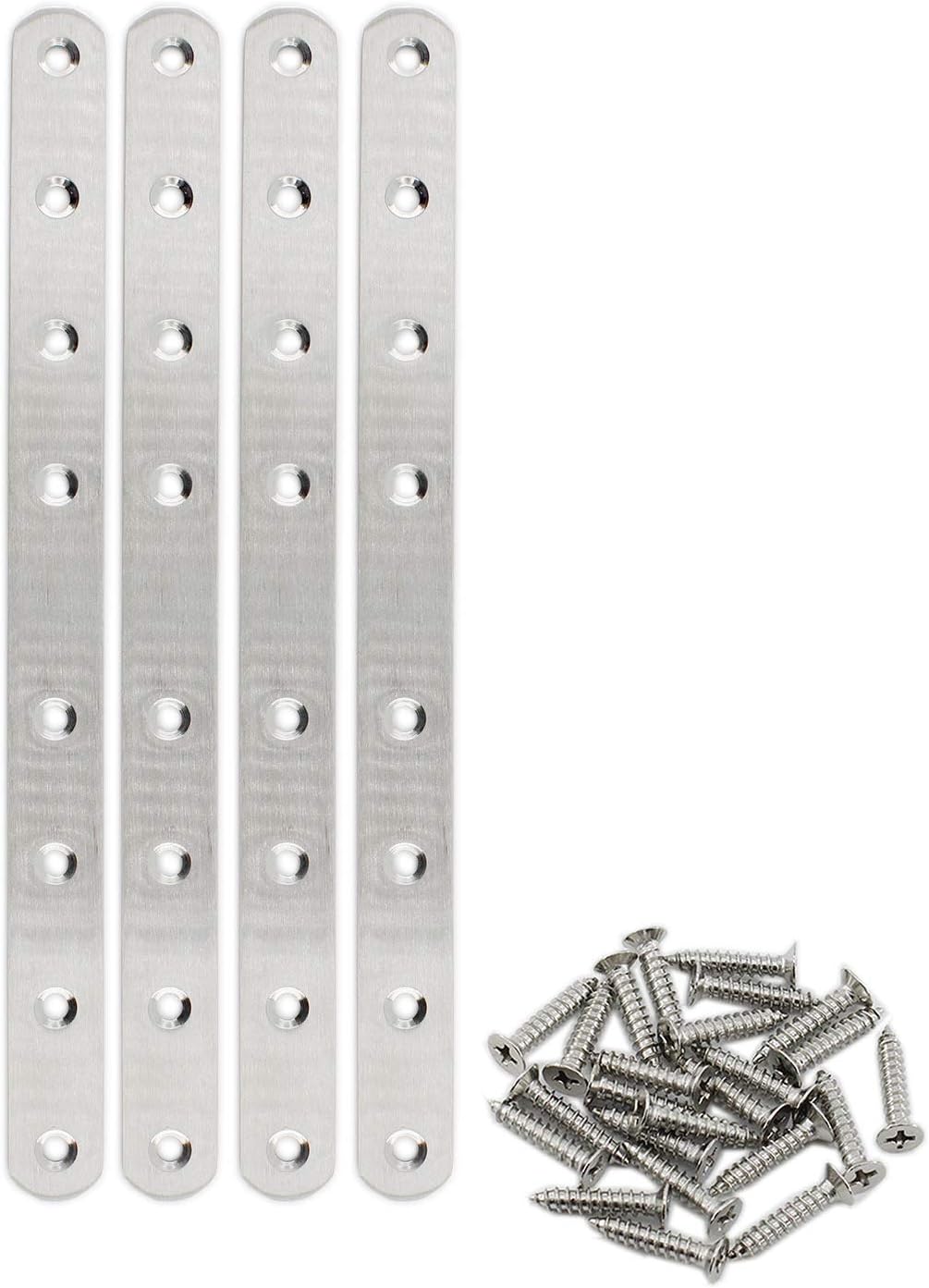 4 Pack Flat Mending Plate Stainless Steel 12 Inch