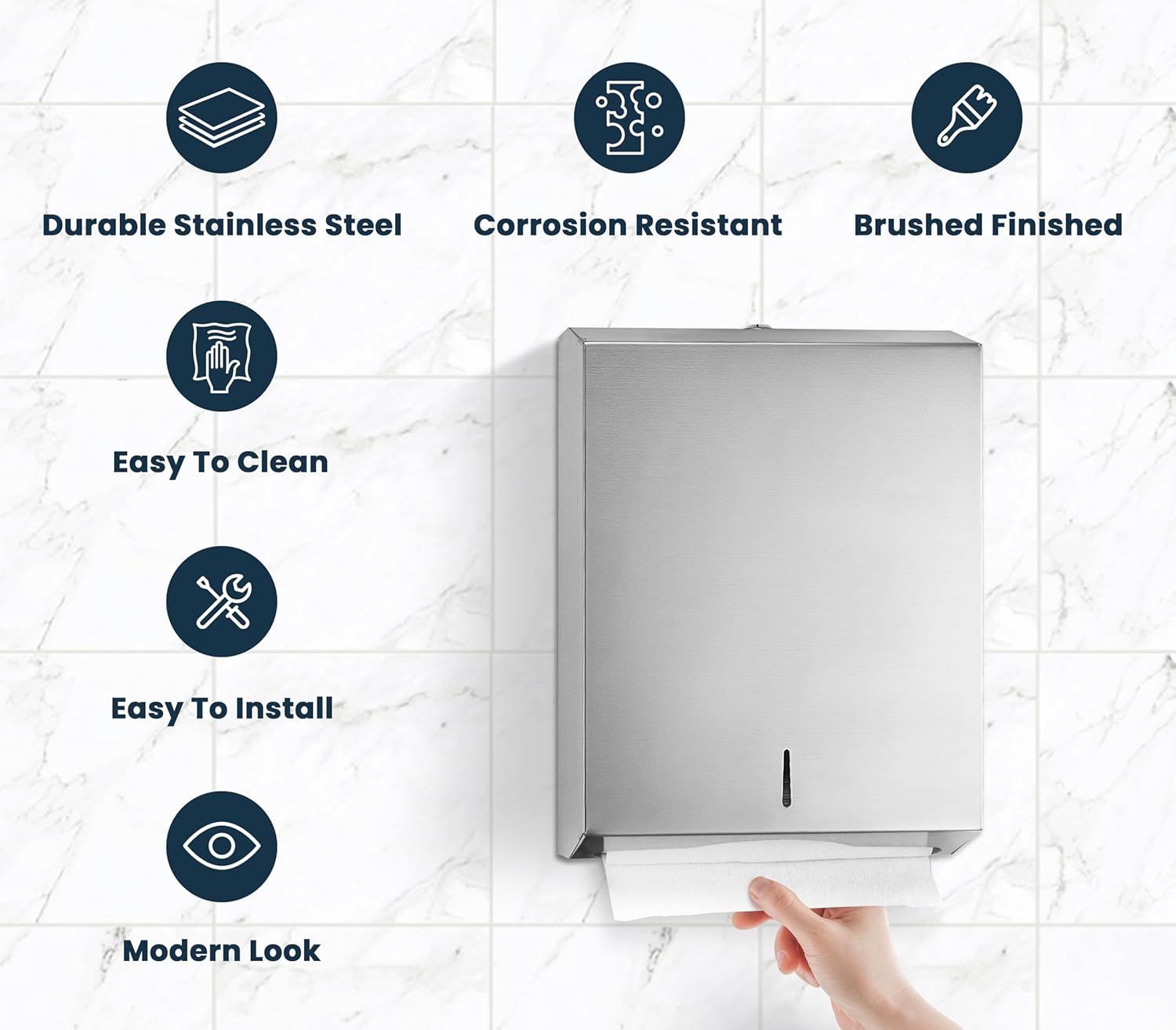Alpine Commercial Paper Towel Dispenser Wall Mount Stainless Steel