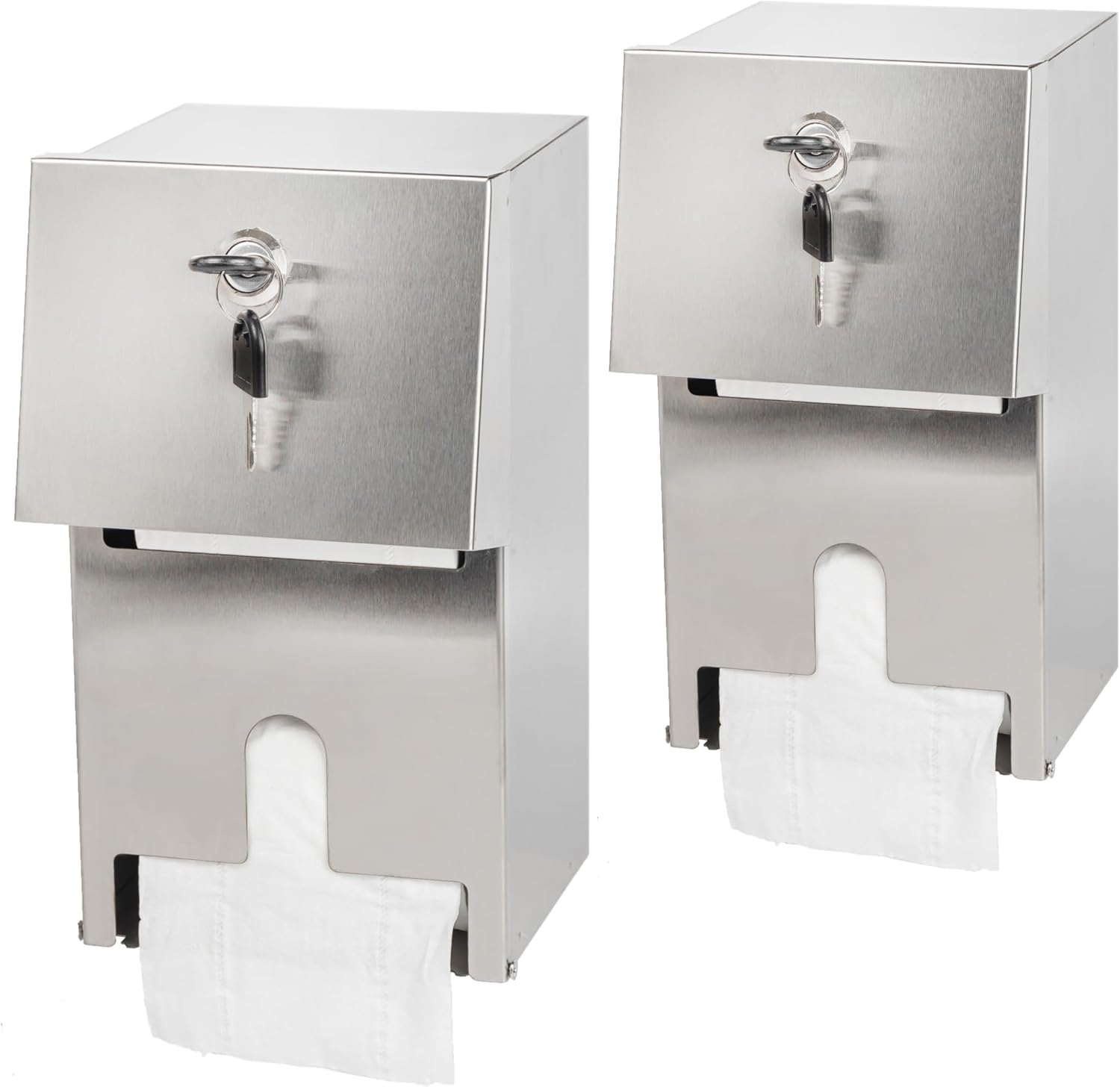 Commercial Double Rolls Toilet Paper Dispenser with Lock