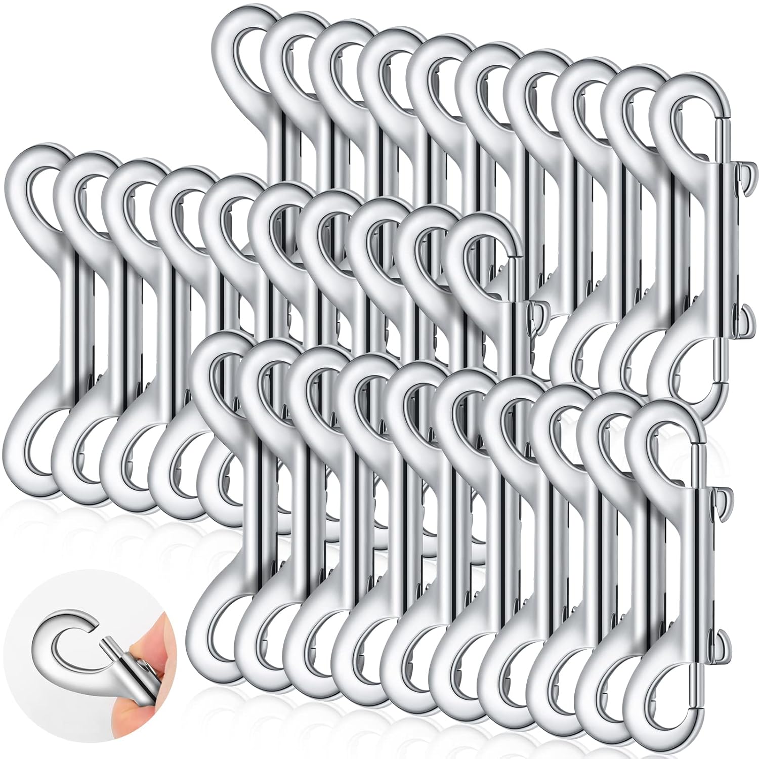 Durable Metal Clips 35-Inch Double-Ended Bolt Snaps