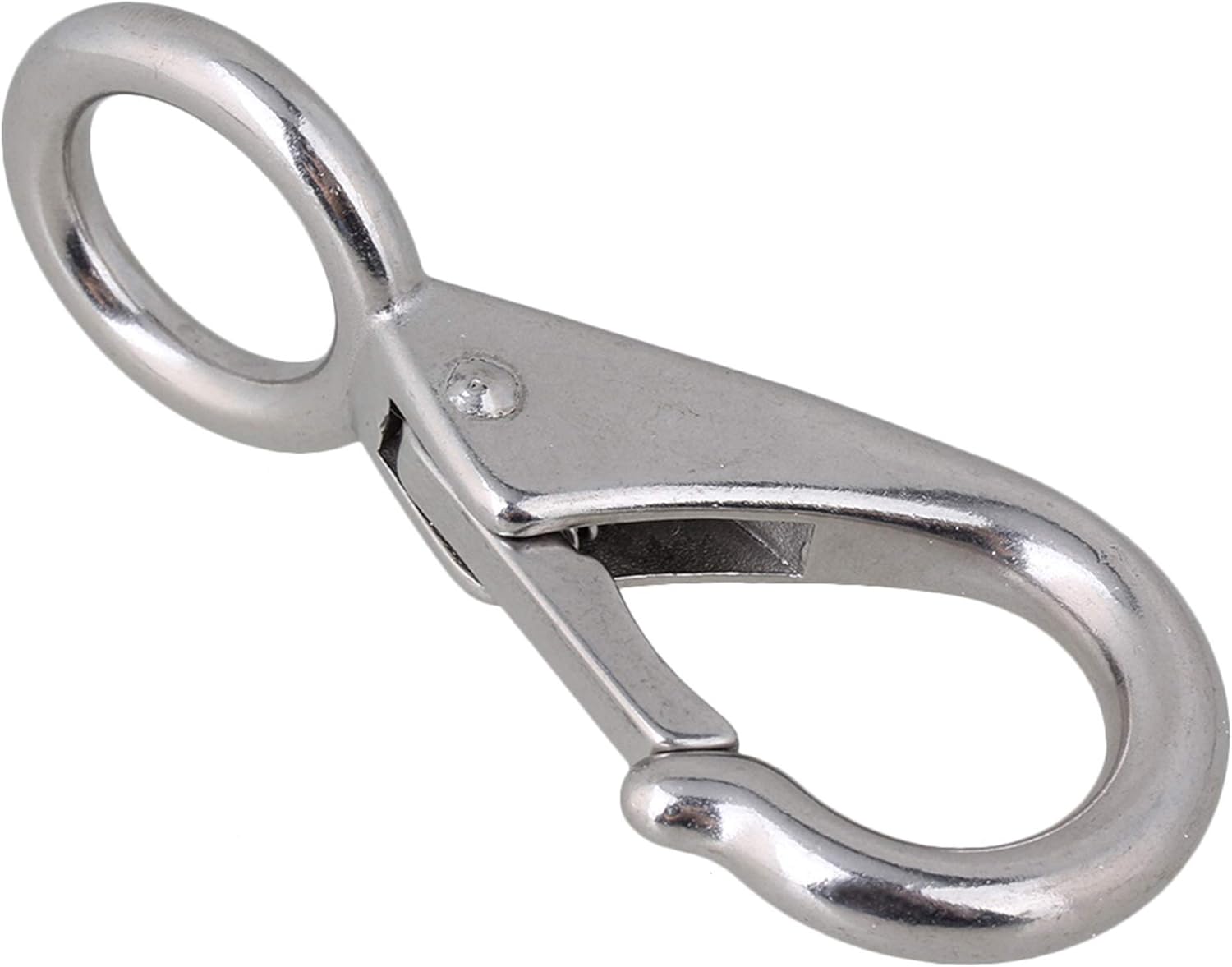 BQLZR 97mm 304 Stainless Steel Spring Loaded Fixed Eye Boat Snap Hook