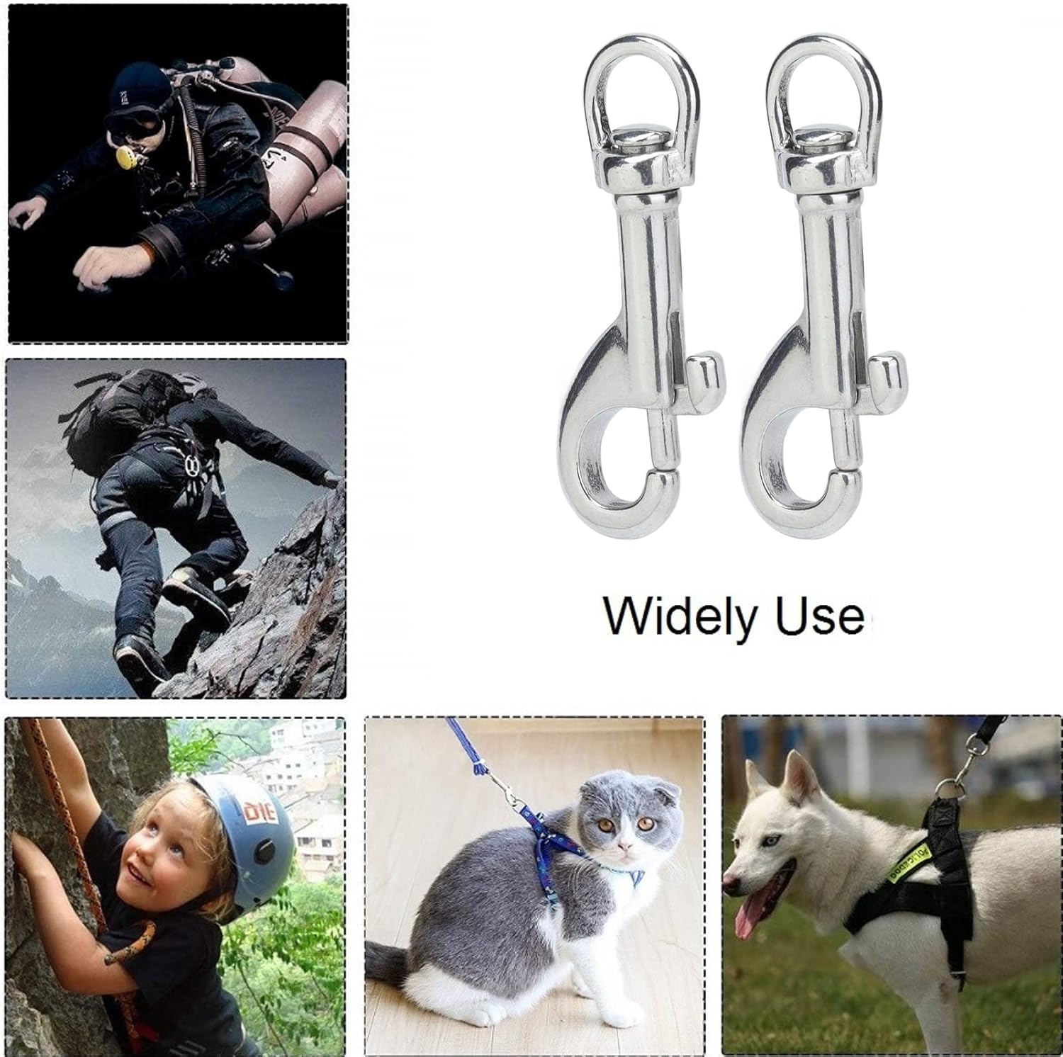 Fafeicy Single Ended Bolt Snap Hook 2Pcs