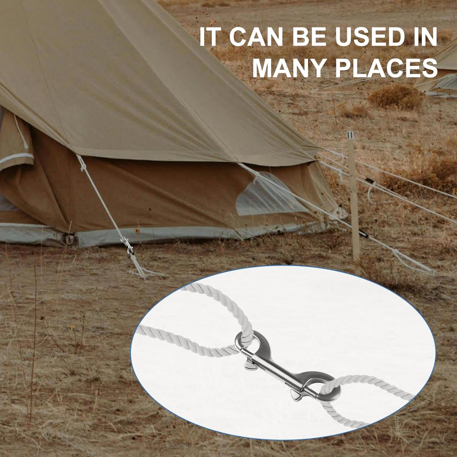Double Ended Bolt Snap Hooks 316 Marine Grade 35 Inch 2PCS