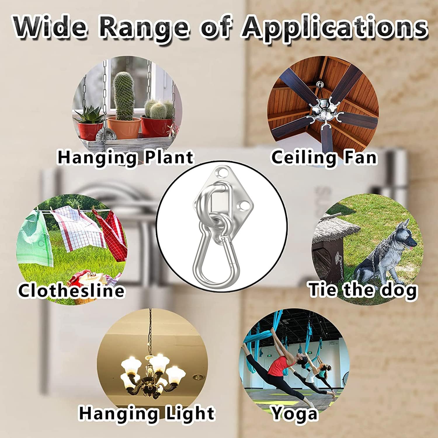 8-Piece Stainless Steel Hangers with 200 lbs Load Capacity