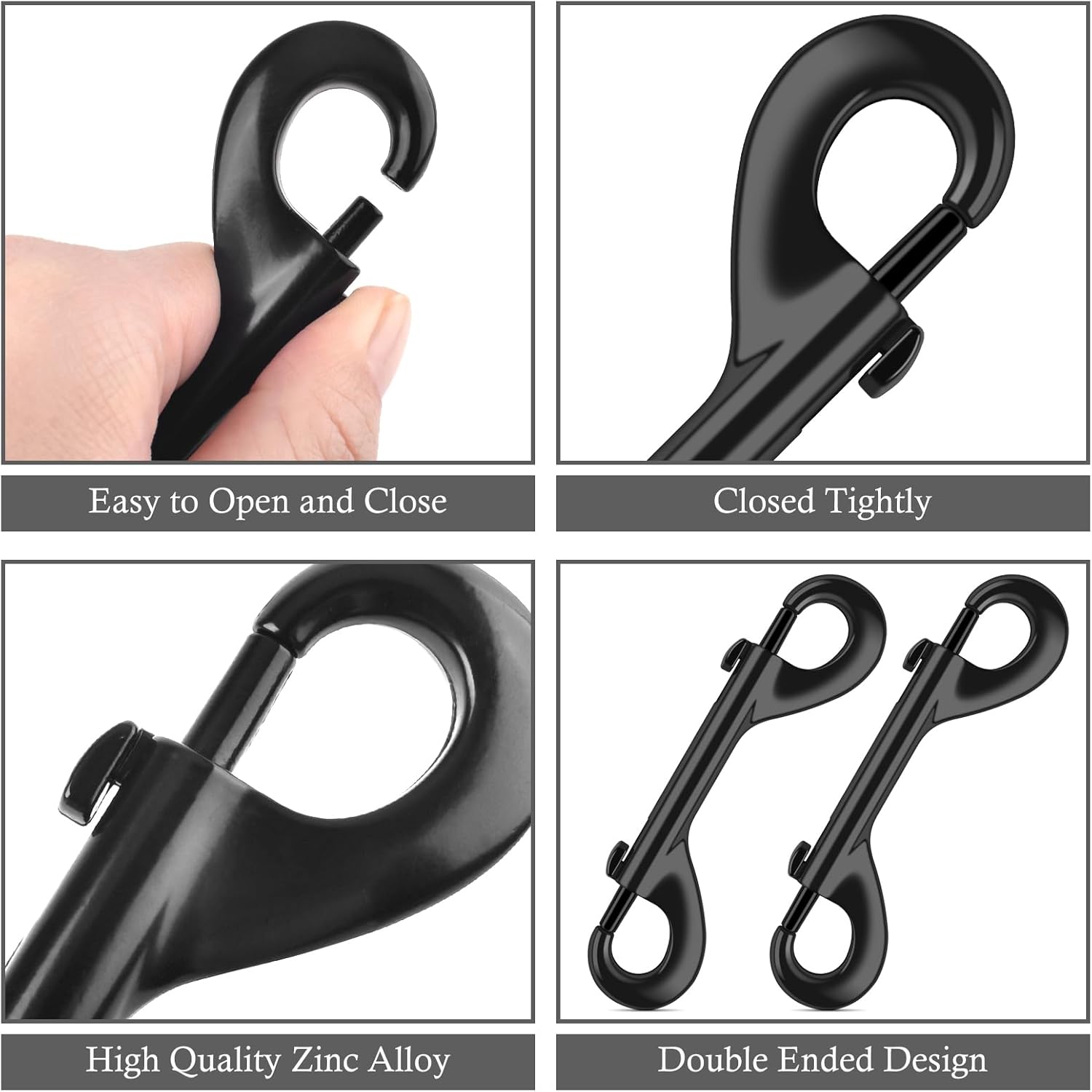ERKOON Double-Ended Bolt Snaps Heavy Duty 220lbs Load Capacity 8 Piece Pack