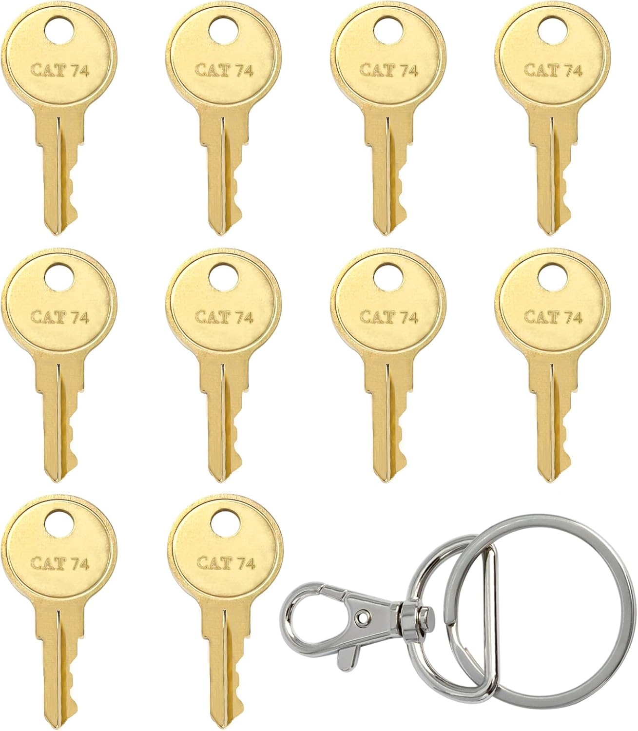 10-Piece CAT74 compatible keys for Janitor Bobrick dispensers