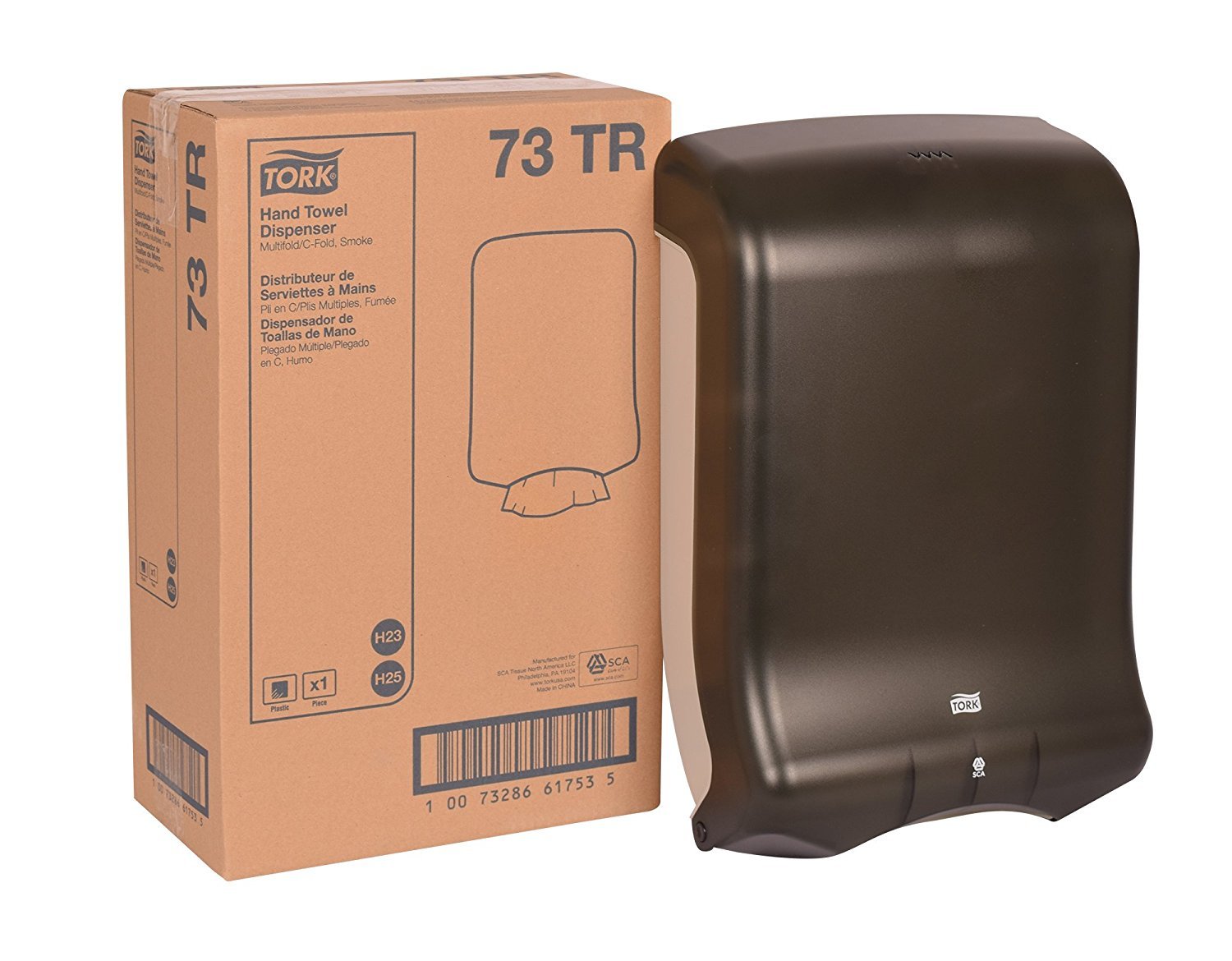 Tork Multifold and C-Fold Hand Towel Dispenser Smoke H2 H25