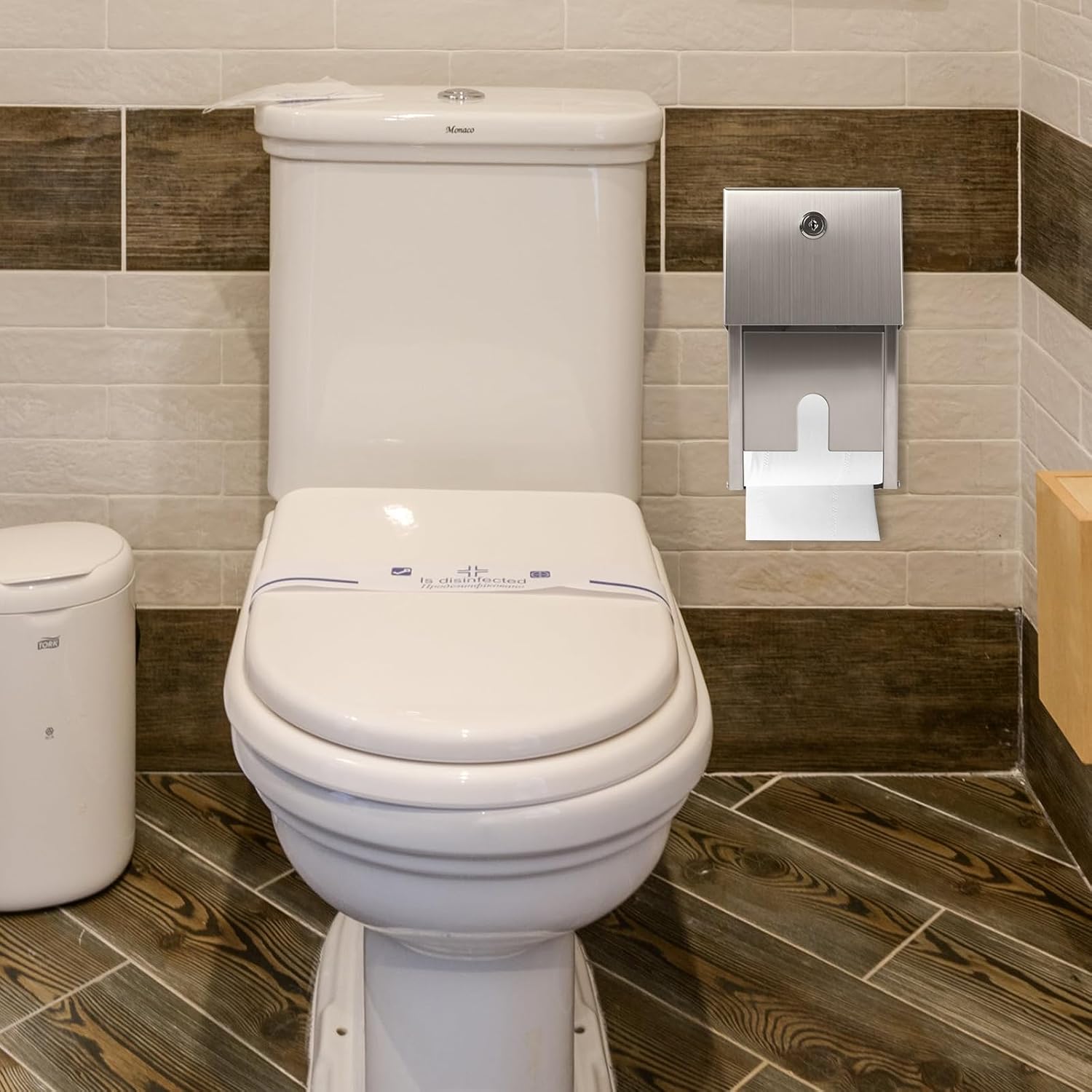 Double Toilet Paper Holder with Locking Mechanism