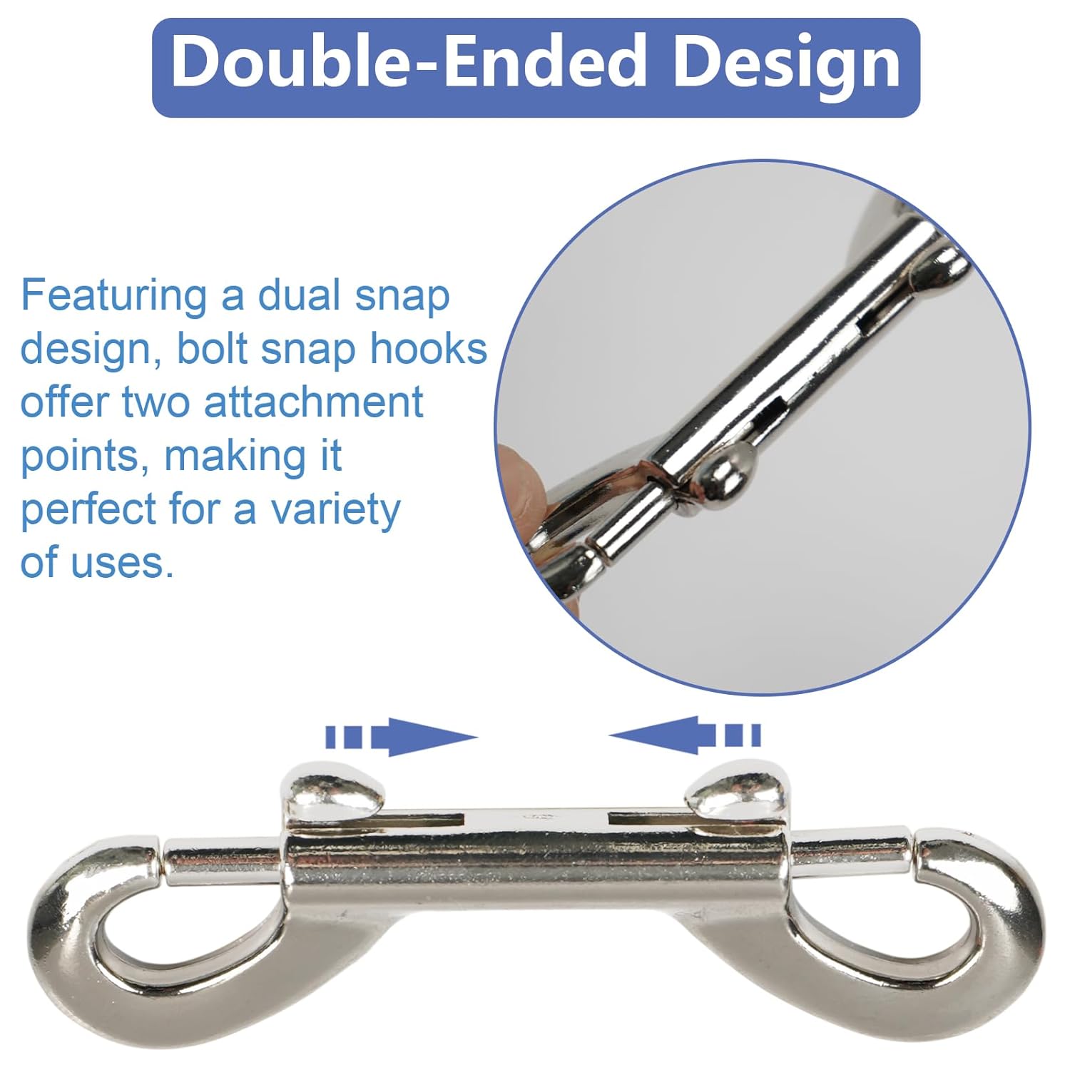 SPNKMJUJ Double-Ended Bolt Snap Clips for Pets
