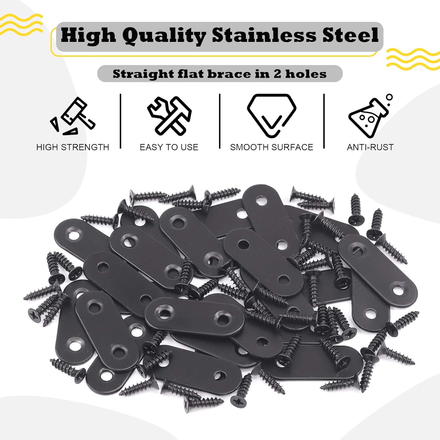 Sturdy Hilitchi Straight Bracket for Flat Surfaces
