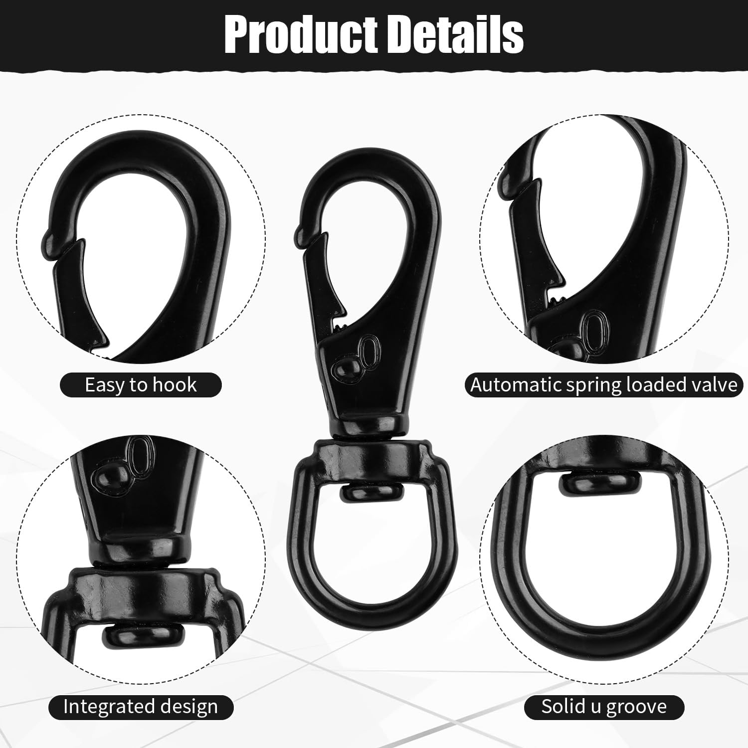 Durable 5-Pack Spring Clips