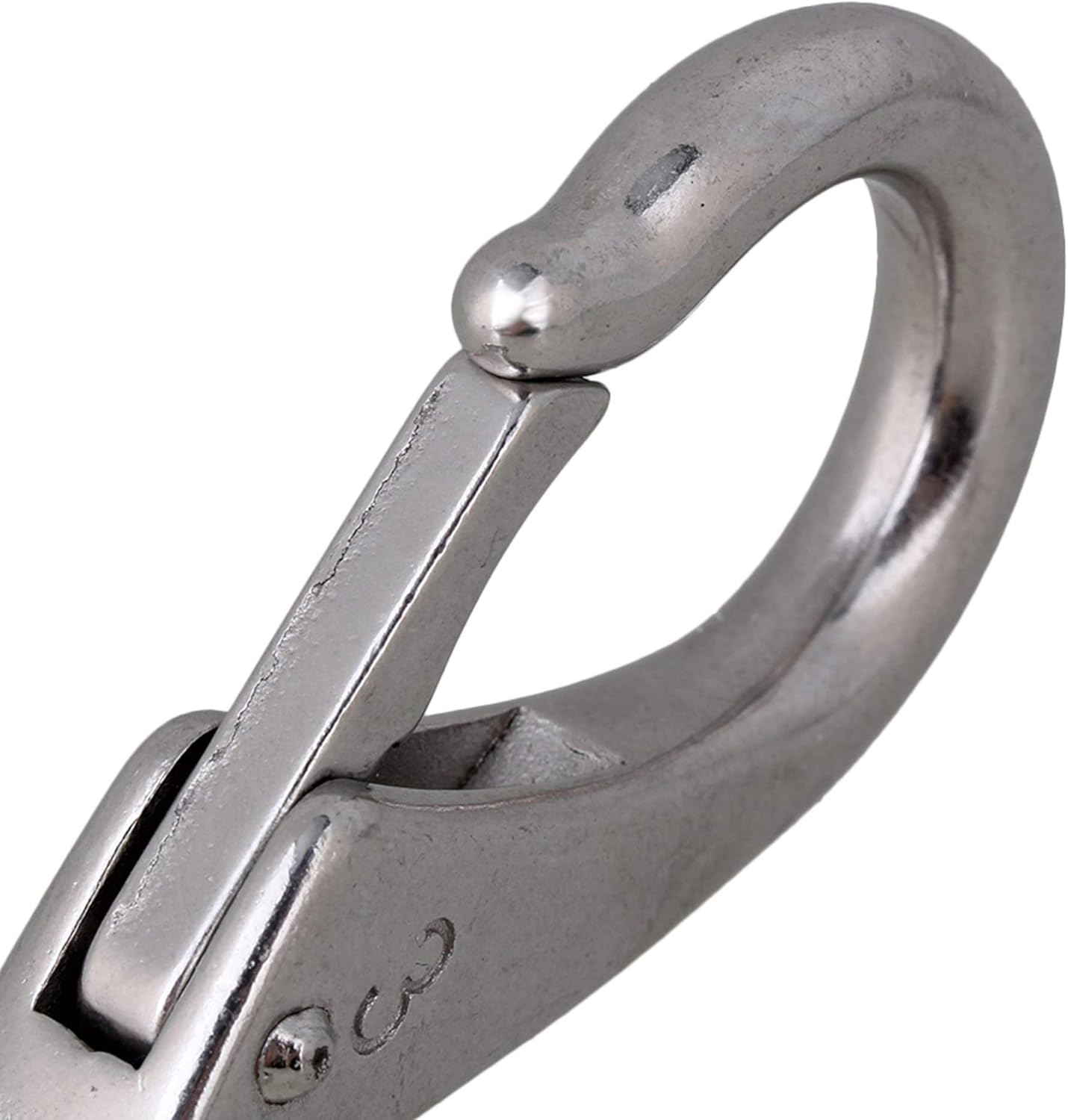 BQLZR 97mm 304 Stainless Steel Spring Loaded Fixed Eye Boat Snap Hook